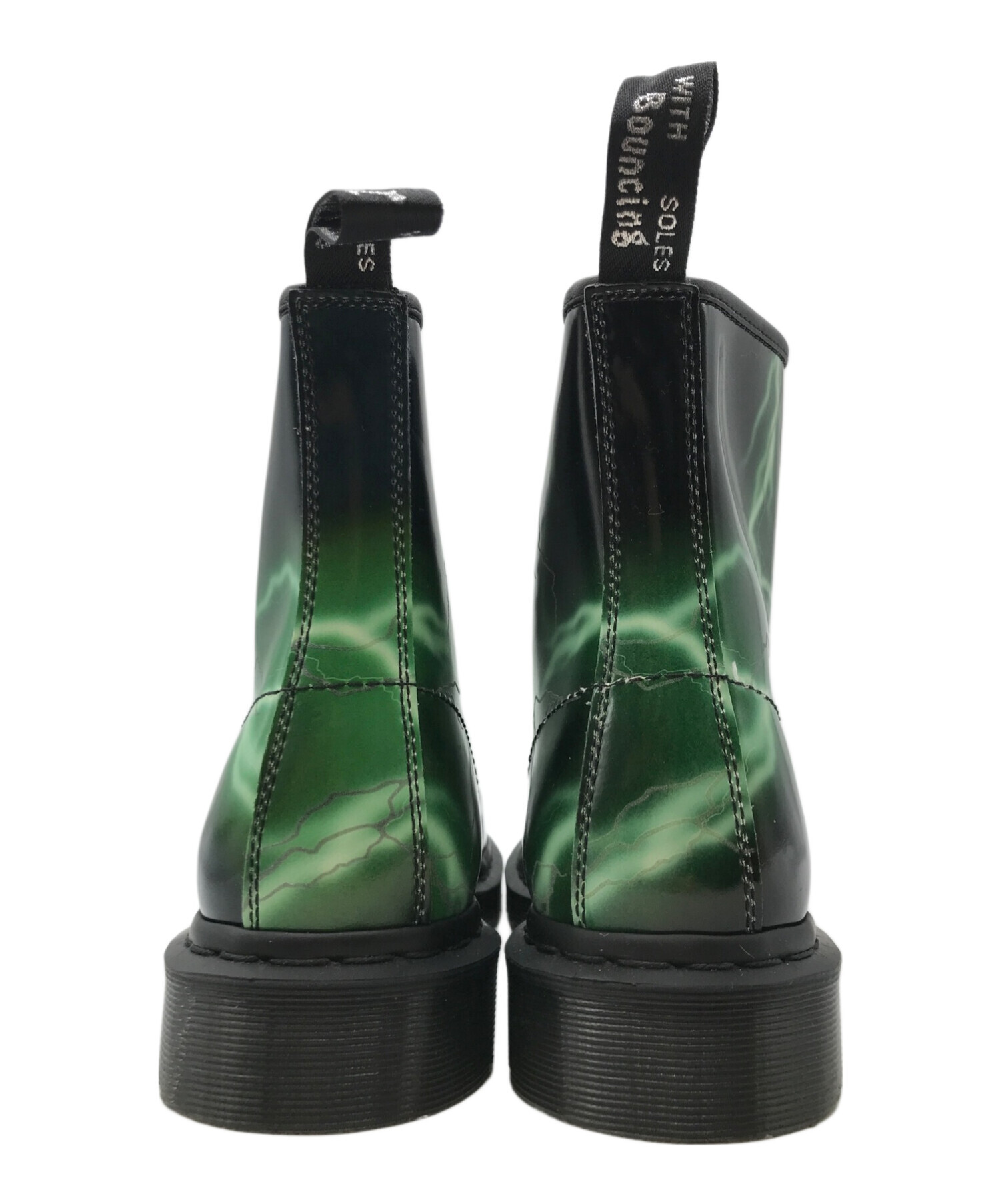 Dr.martens 8ホール UK9 グリーン 中古・古着通販】Dr.Martens