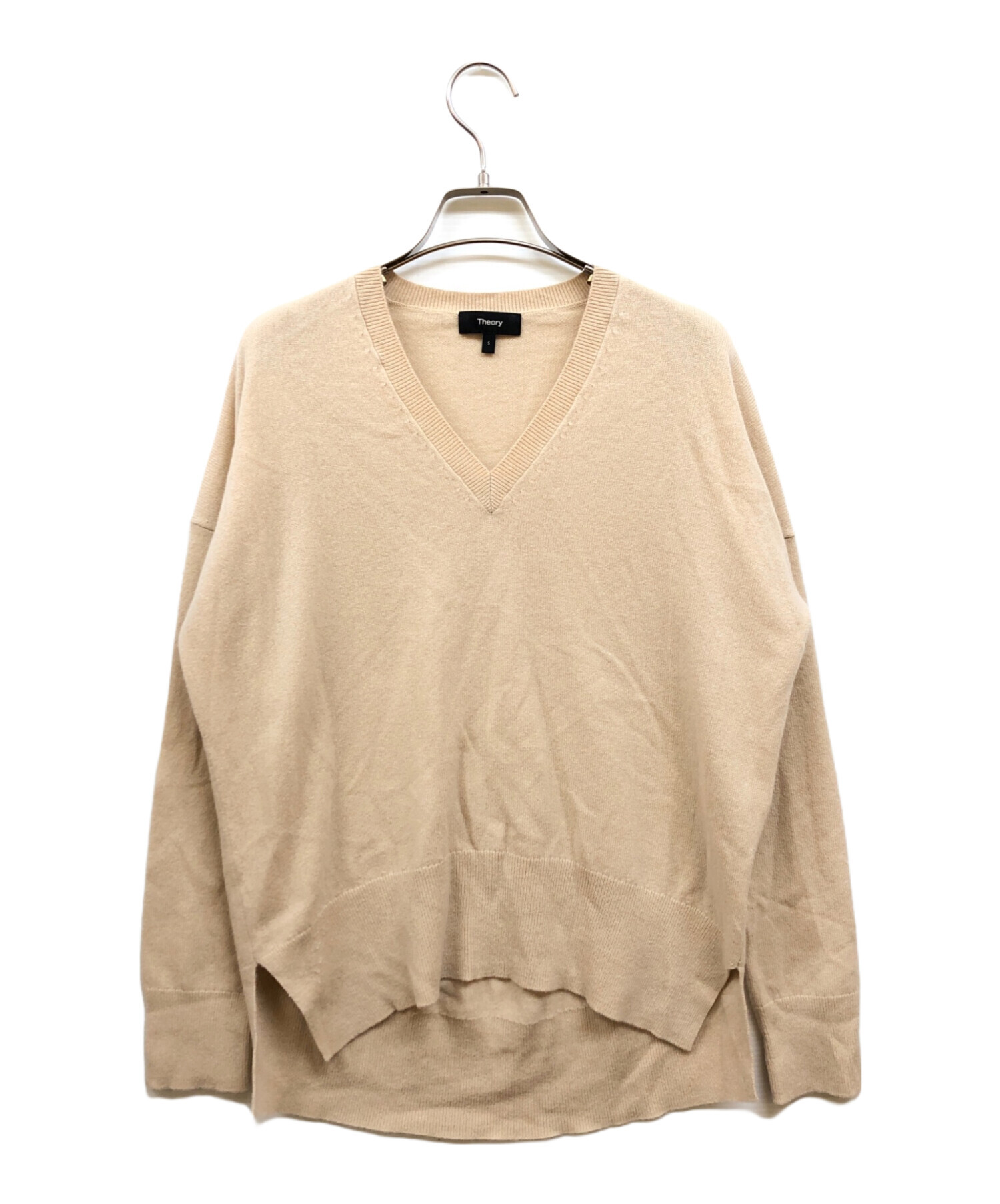 中古・古着通販】theory (セオリー) カシミヤVネックニット ベージュ