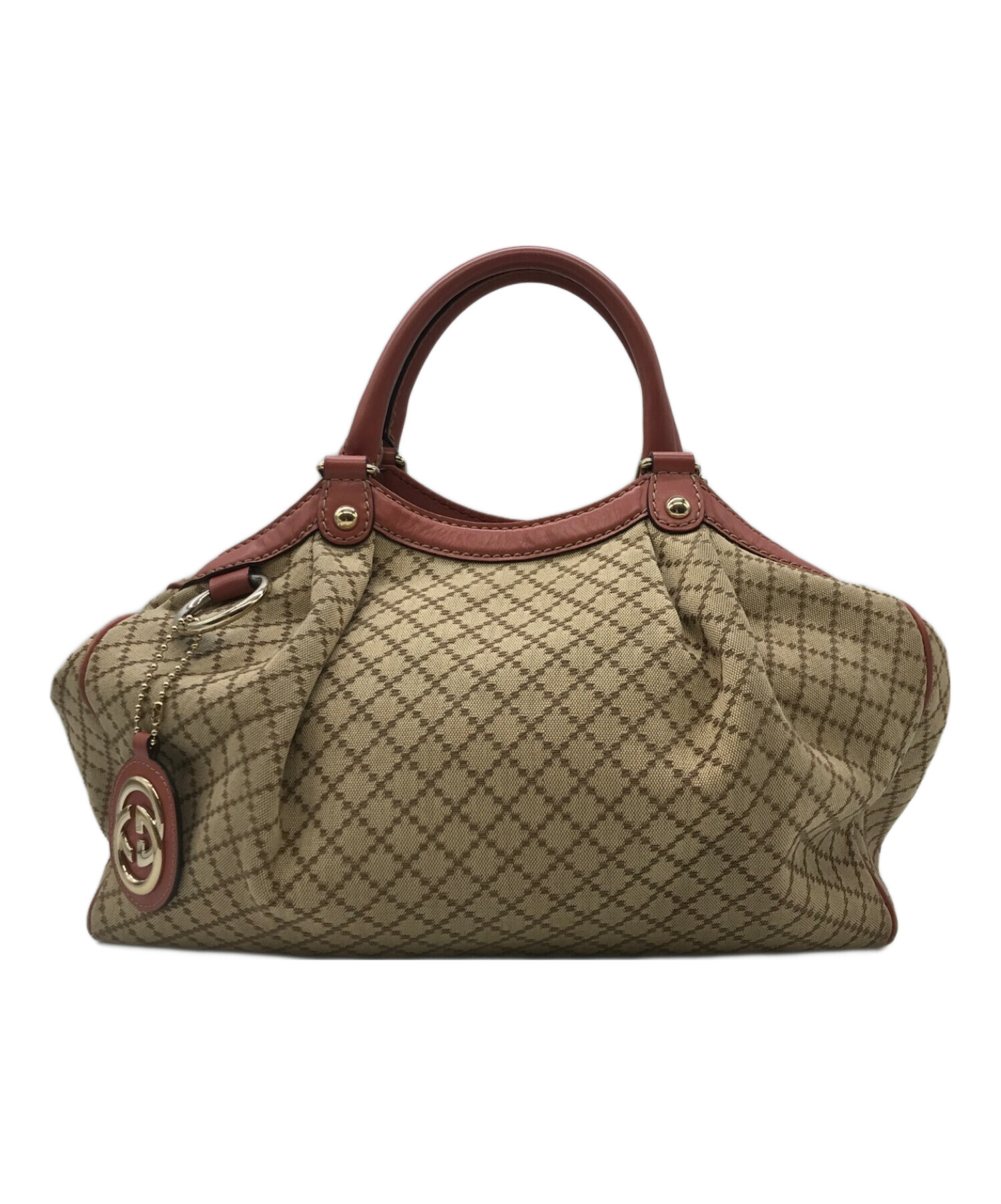 グッチ　スーキー　インターロッキングG　ハンドバッグ　ディアマンテ　ベージュ グッチ スーキー インターロッキングG ハンドバッグ ディアマンテ ベージュ