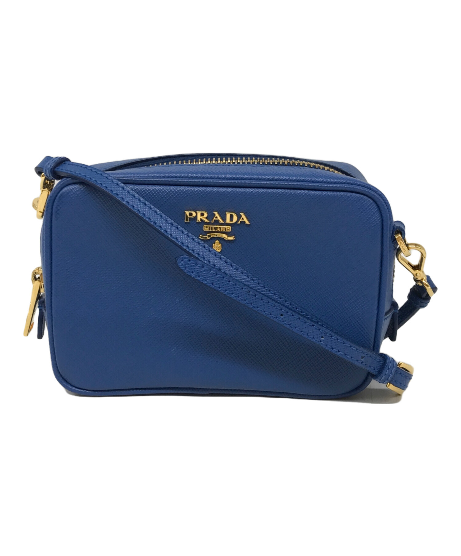 中古・古着通販】PRADA (プラダ) サフィアーノレザーショルダーバッグ 
