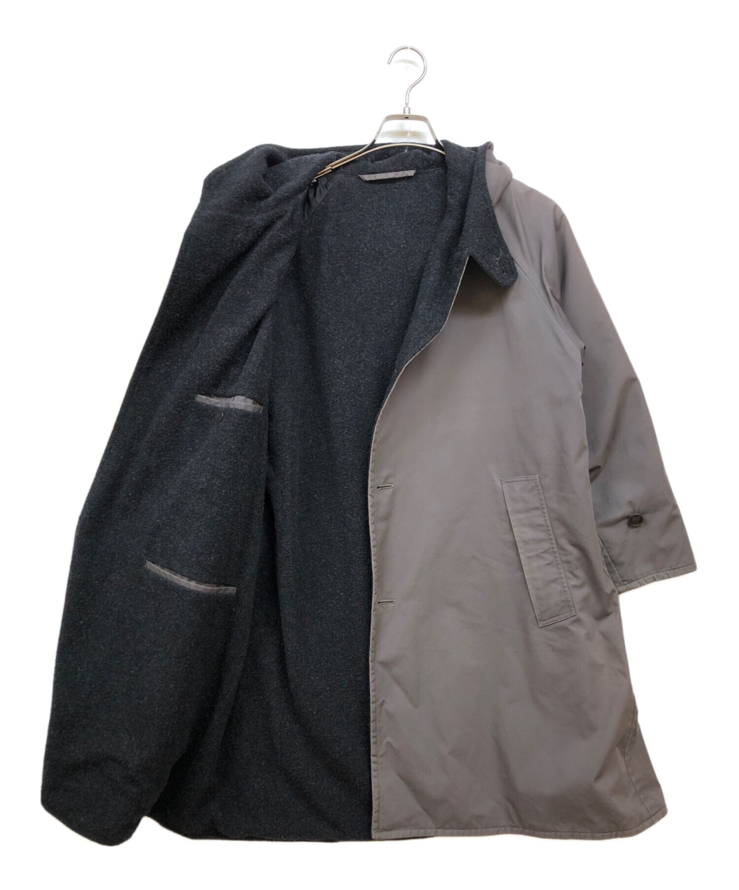 中古・古着通販】COMOLI (コモリ) フーデッドコート グレー｜ブランド