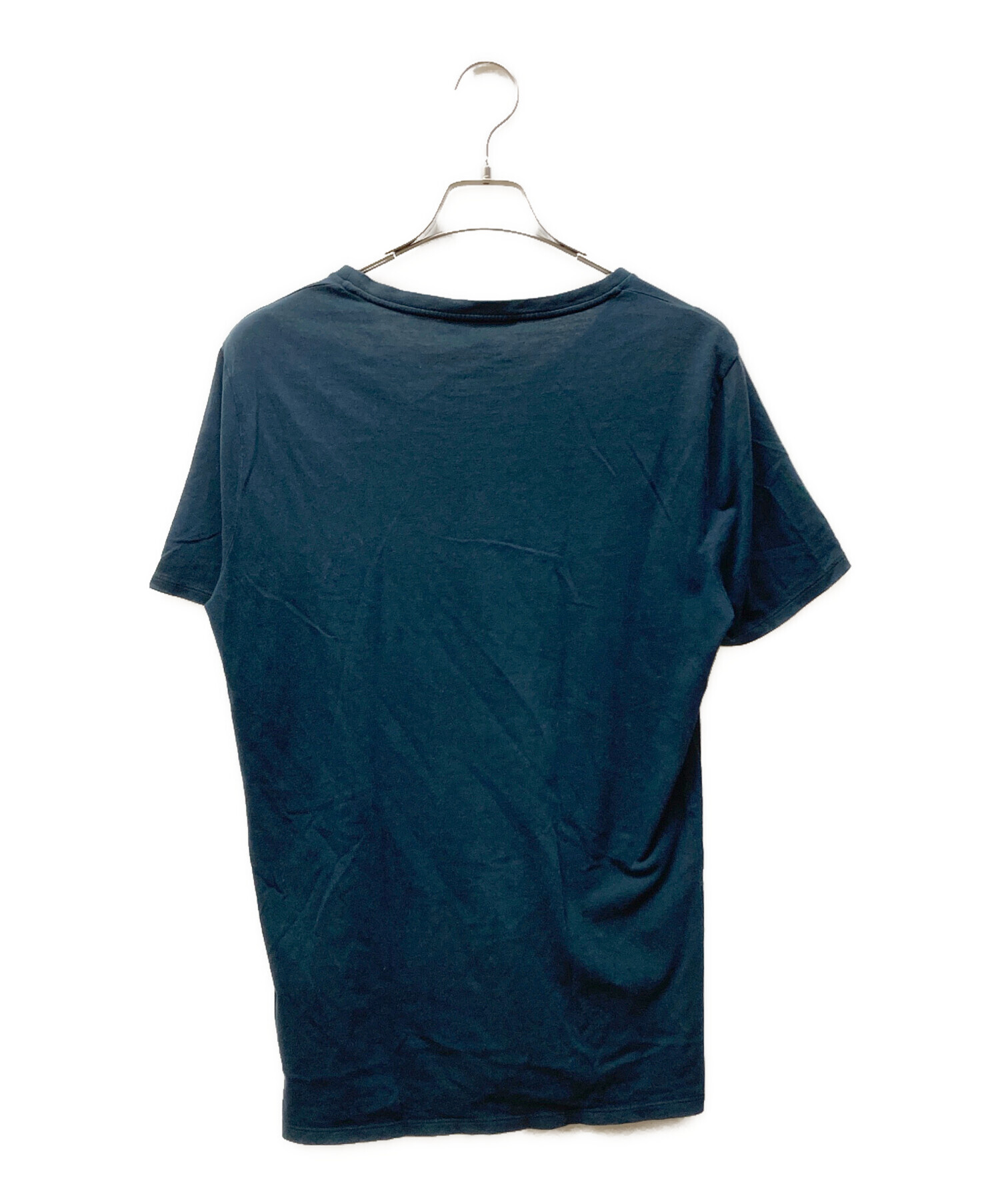 中古・古着通販】GUCCI (グッチ) ロゴプリントTシャツ ネイビー 