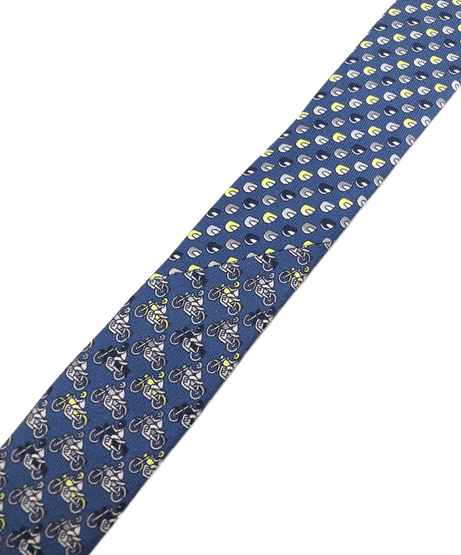 中古・古着通販】HERMES (エルメス) シルクネクタイ ネイビー サイズ 中古・古着通販】HERMES (エルメス) シルクネクタイ ネイビー サイズ