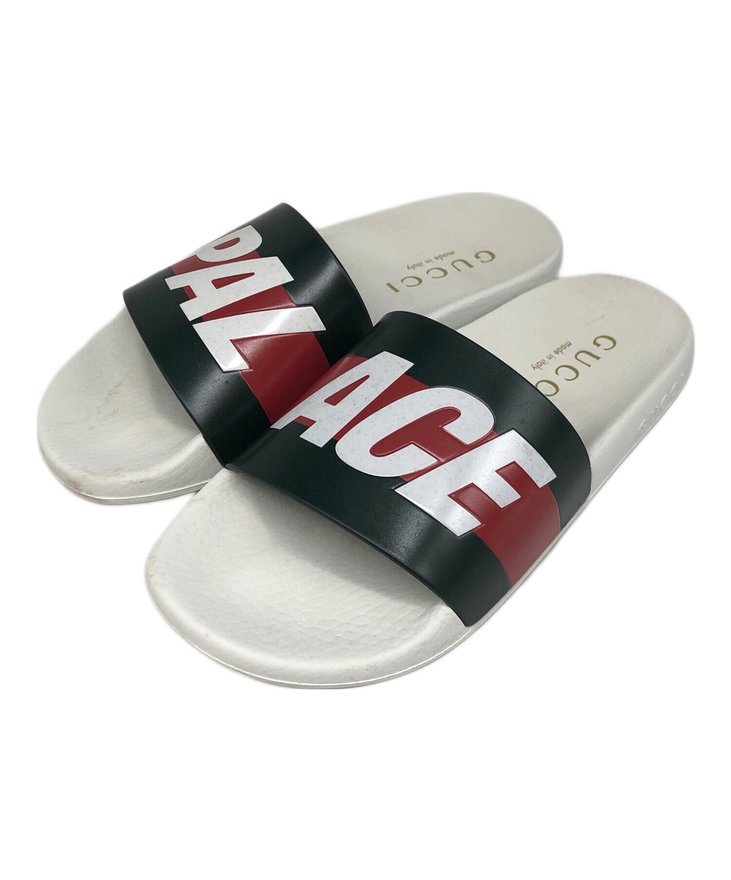 中古・古着通販】GUCCI (グッチ) palace slides ロゴラバーサンダル