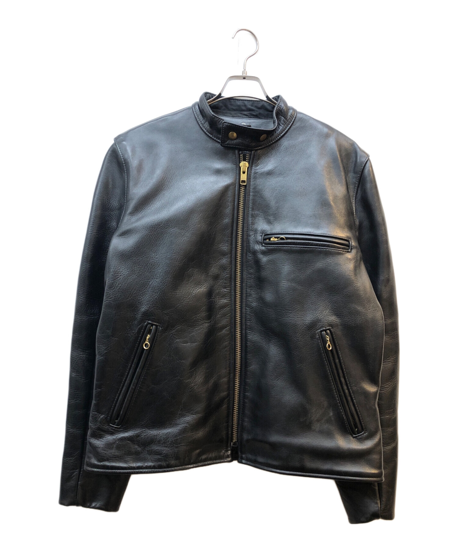 vanson レザーライダースジャケット 44 ブラック Vanson Special Custom Single Riders Jacket Type-2 バンソン レザー