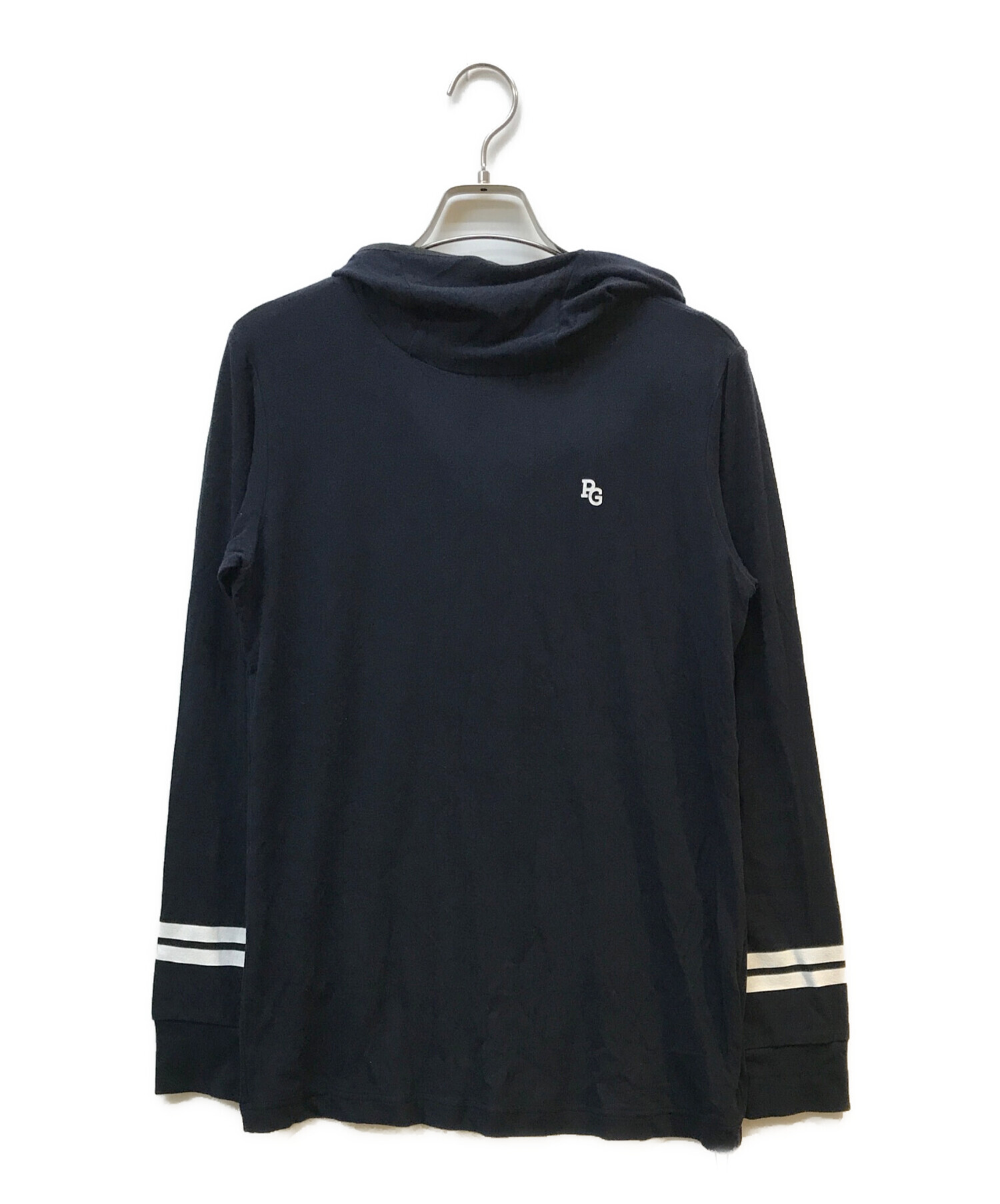 中古・古着通販】PEARLY GATES (パーリーゲイツ) プレミアムウォームリップル 長袖フーディプルオーバー ブラック  サイズ:2｜ブランド・古着通販 トレファク公式【TREFAC FASHION】スマホサイト