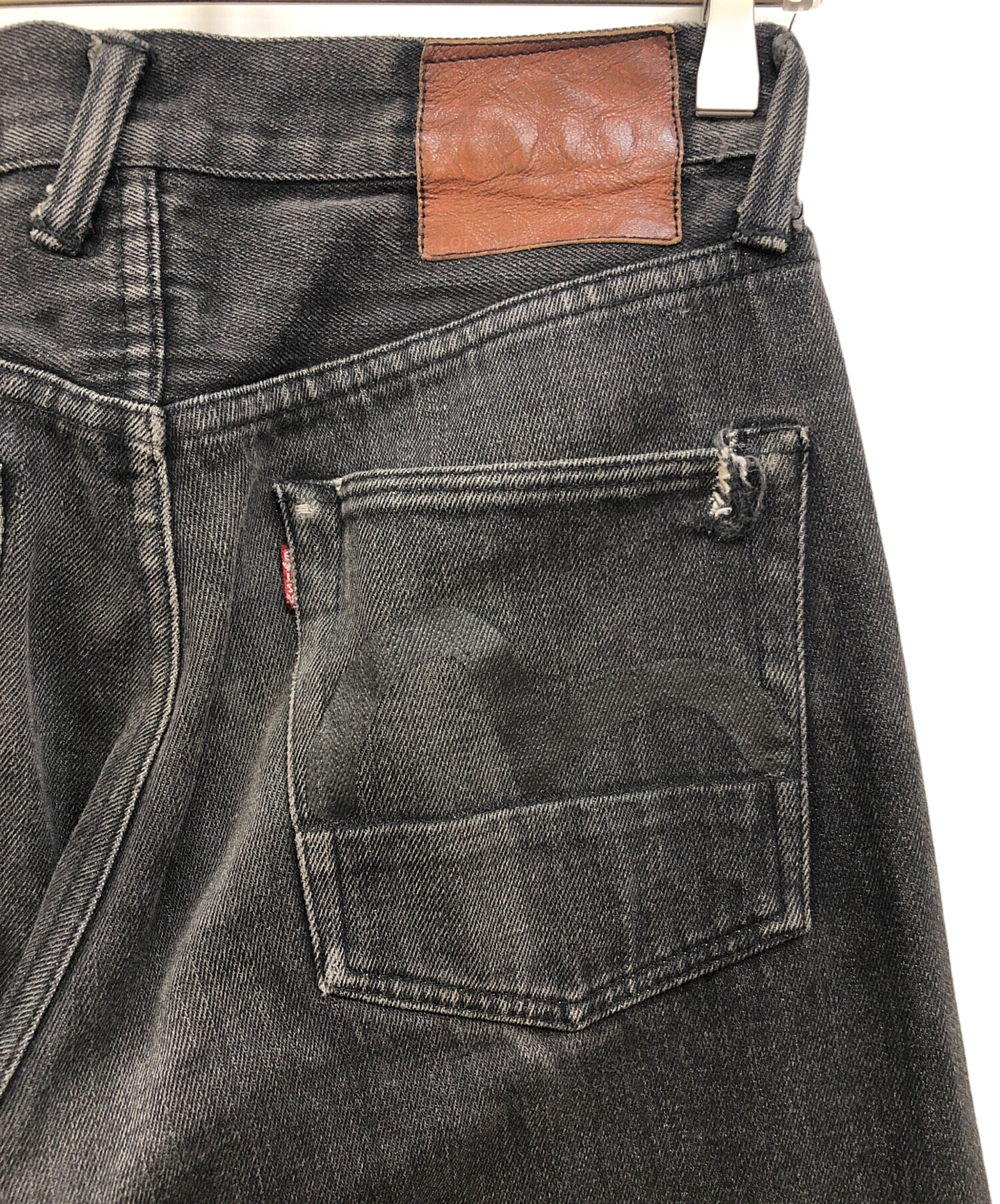 中古・古着通販】EVISU (エビス) ブラックデニムパンツ ブラック