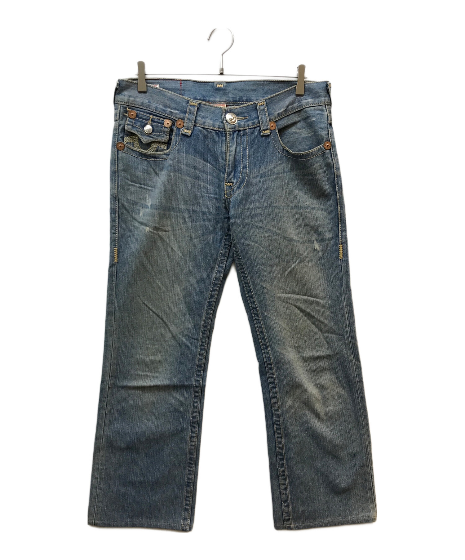メンズ TRUE RELIGION トゥルーレリジョン デニムパンツ W34 グレー