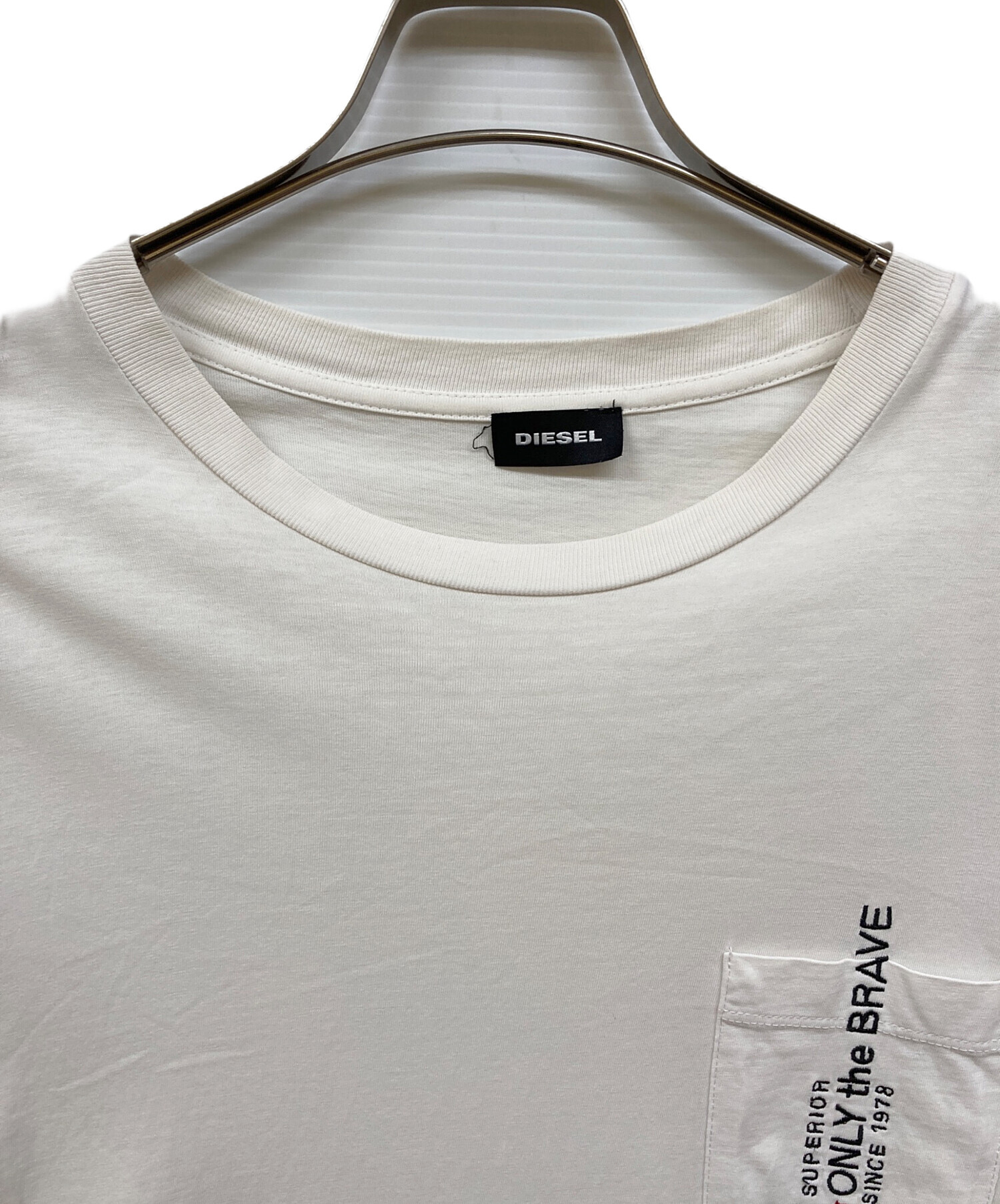 中古・古着通販】DIESEL (ディーゼル) Tシャツ ホワイト サイズ:L 