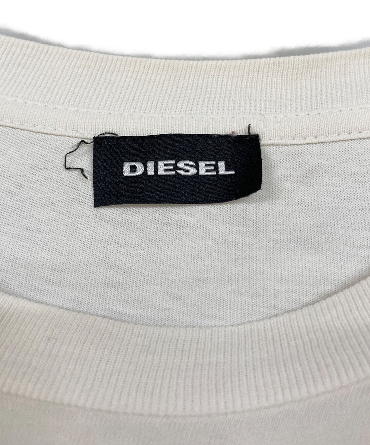 中古・古着通販】DIESEL (ディーゼル) Tシャツ ホワイト サイズ:L 