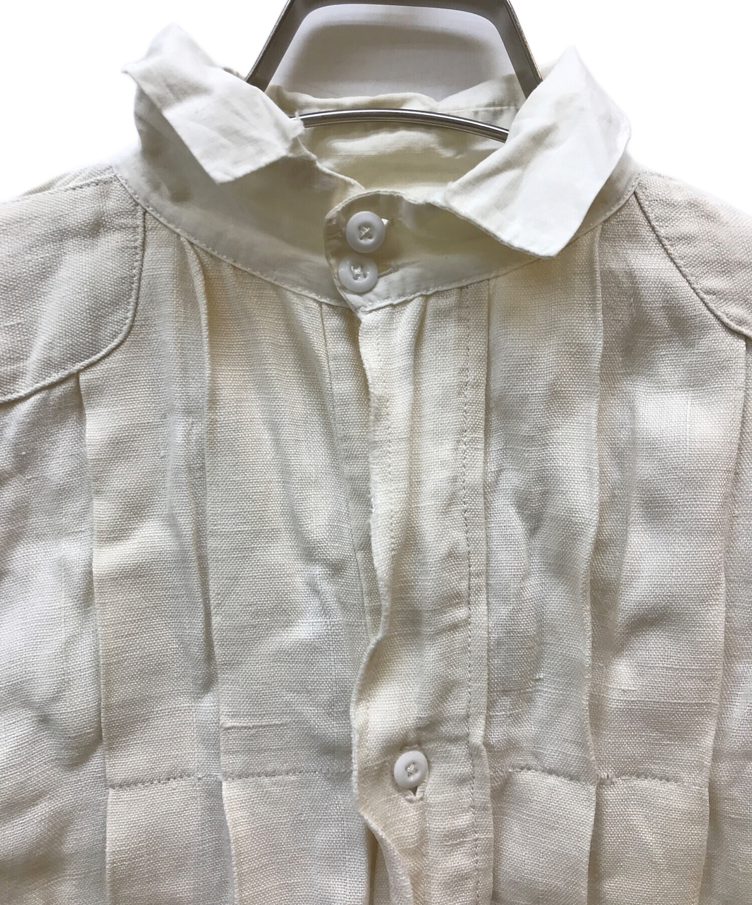 中古・古着通販】USED (ユーズド) アンティークリネンビヨードシャツ 