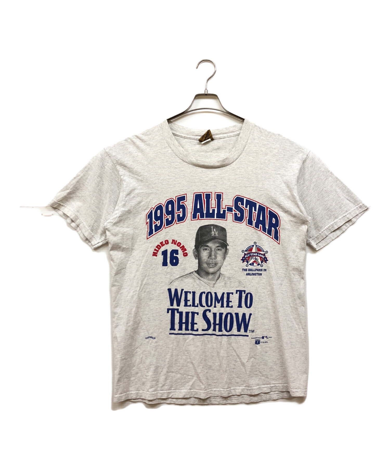 NUTMEG ロサンゼルス・ドジャース 野茂英雄 選手 ヴィンテージ Tシャツ 中古・古着通販】NUTMEG (ナツメグ) 野茂英雄 Tシャツ グレー サイズ:L