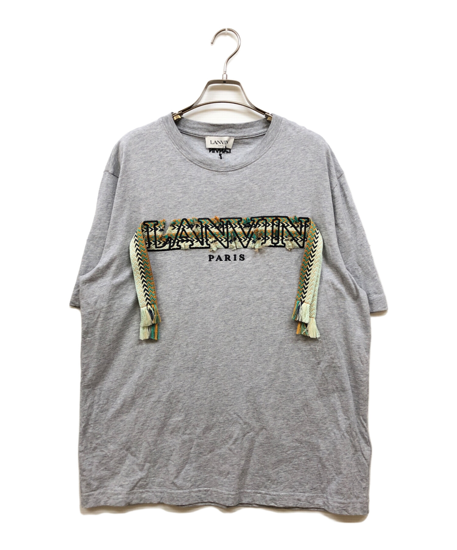 中古・古着通販】LANVIN (ライバン) テープロゴカットソー グレー