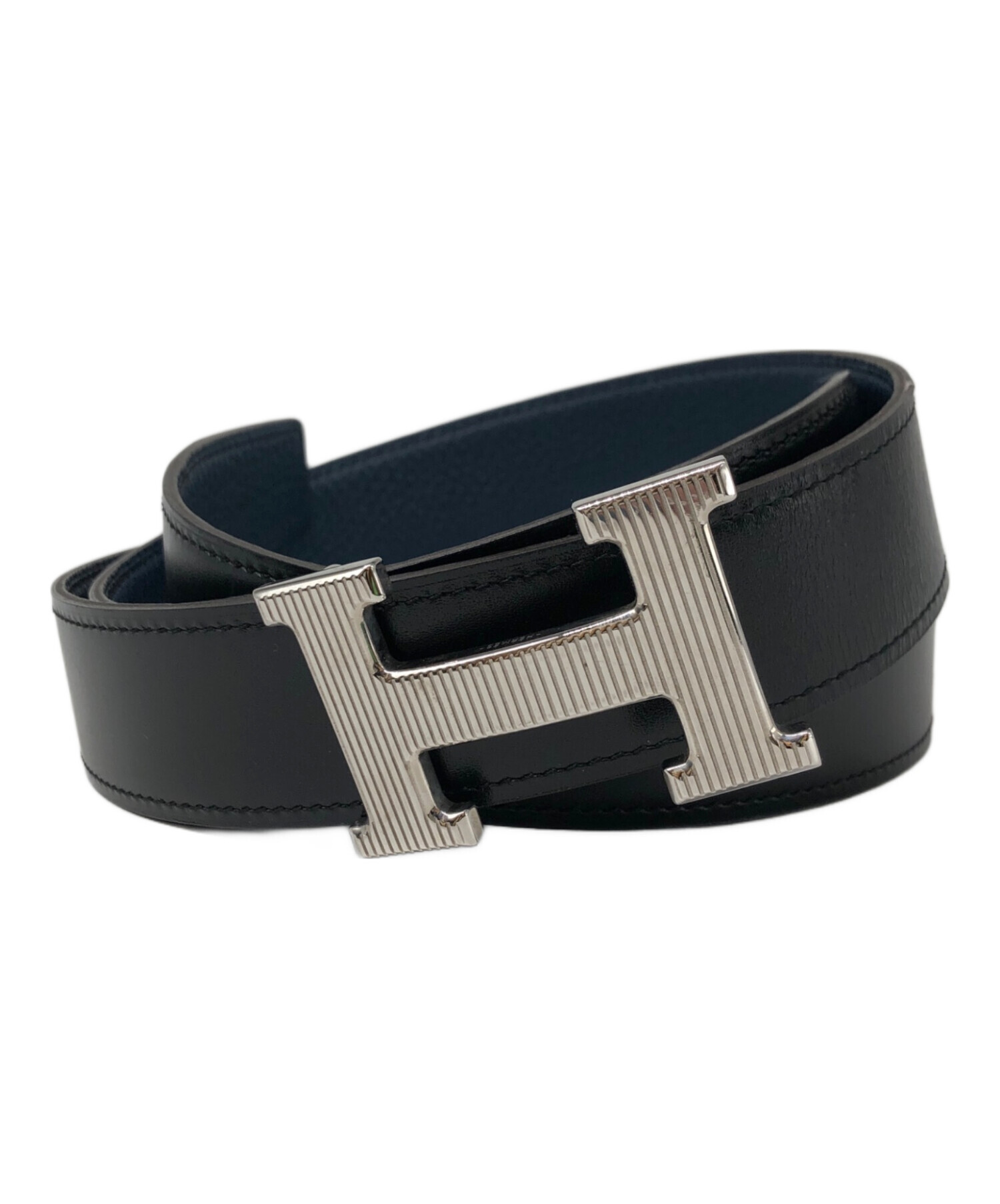 HERMES エルメス ベルト コンスタンス ブラック ゴールド金具 74 〇Z 