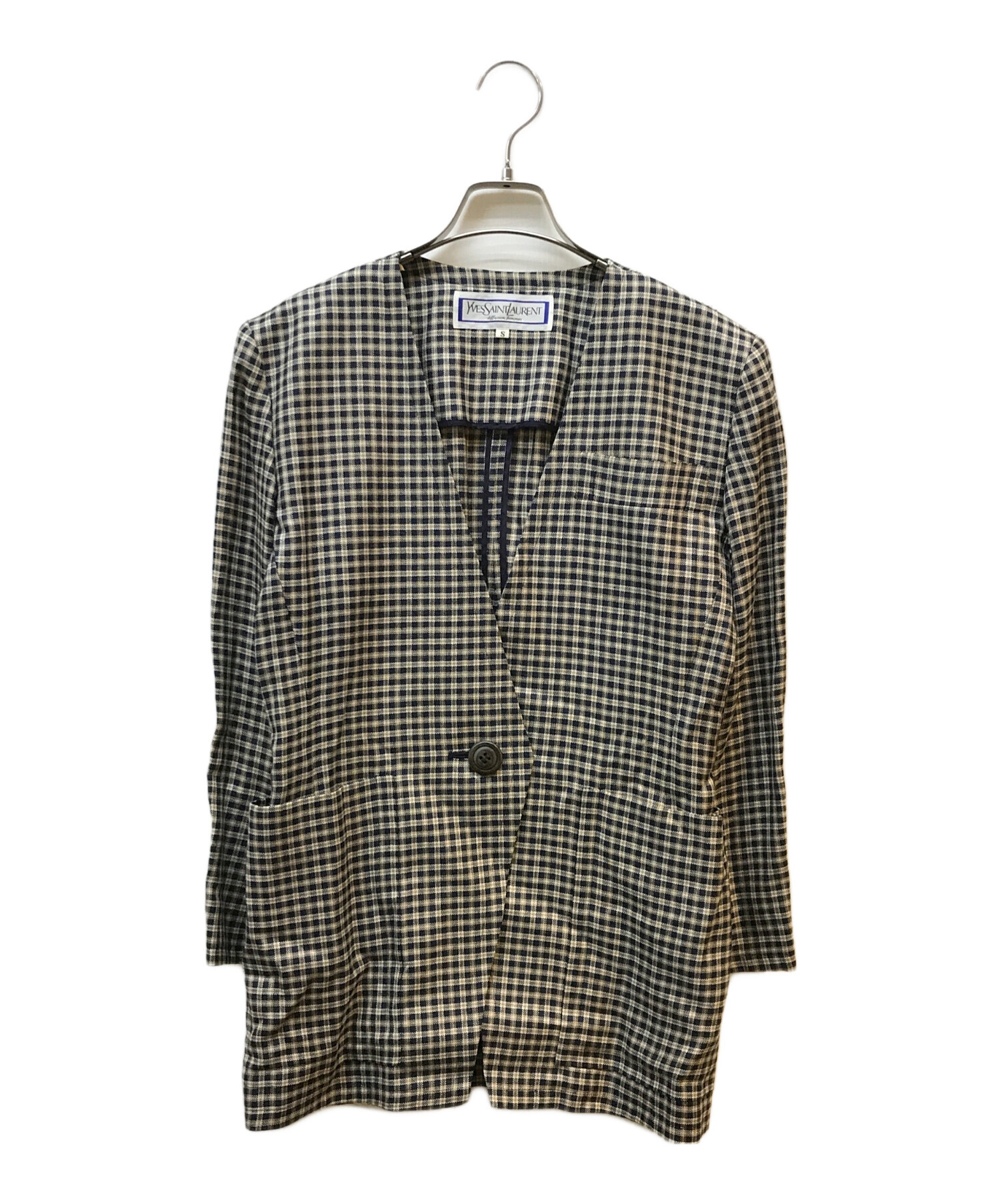 中古・古着通販】Yves Saint Laurent (イヴサンローラン) チェックノー 