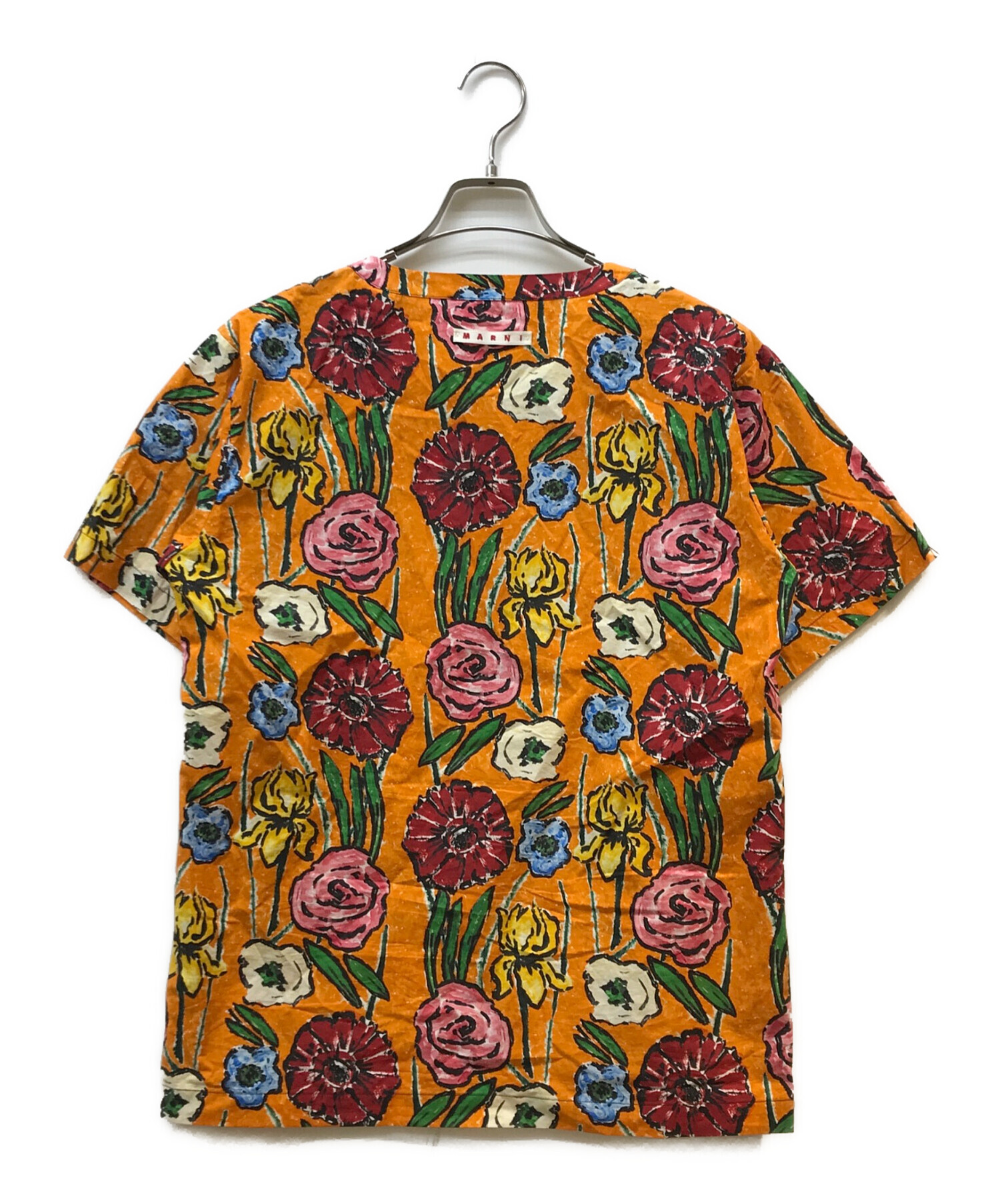 中古・古着通販】MARNI (マルニ) フラワープリントブラウス オレンジ 