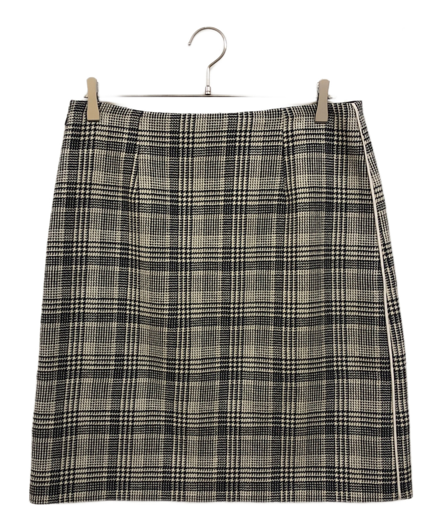 中古・古着通販】PRADA (プラダ) ウールチェックスカート ベージュ