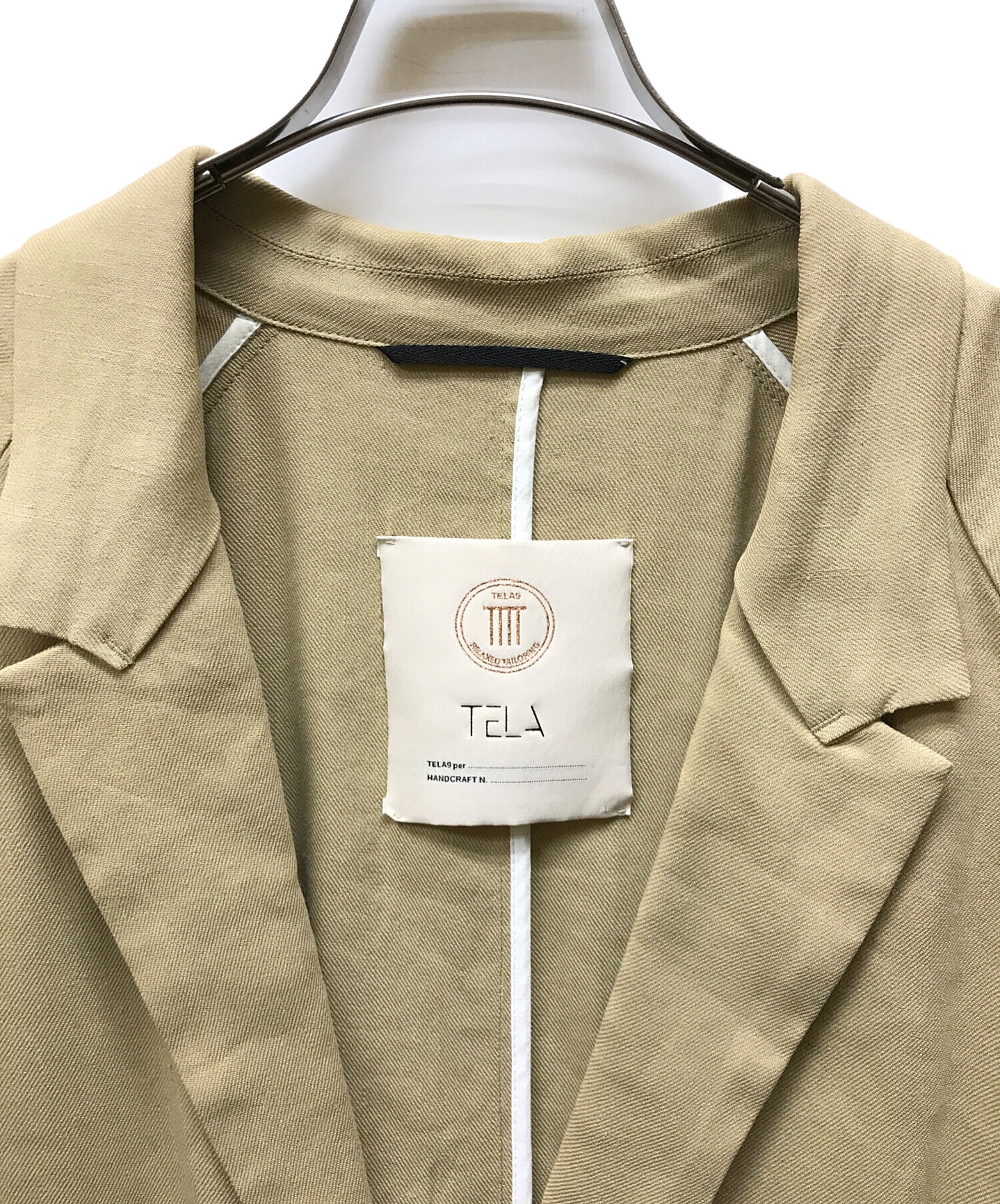 中古・古着通販】tela (テラ) リネン混コート ブラウン サイズ:記載
