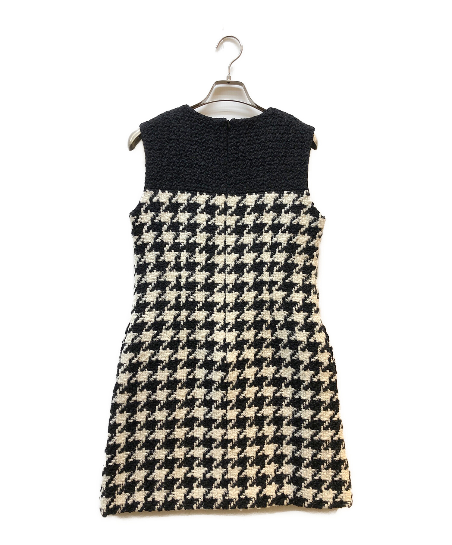 中古・古着通販】sheller (シェリエ) ハウンドトゥースツイードドレス