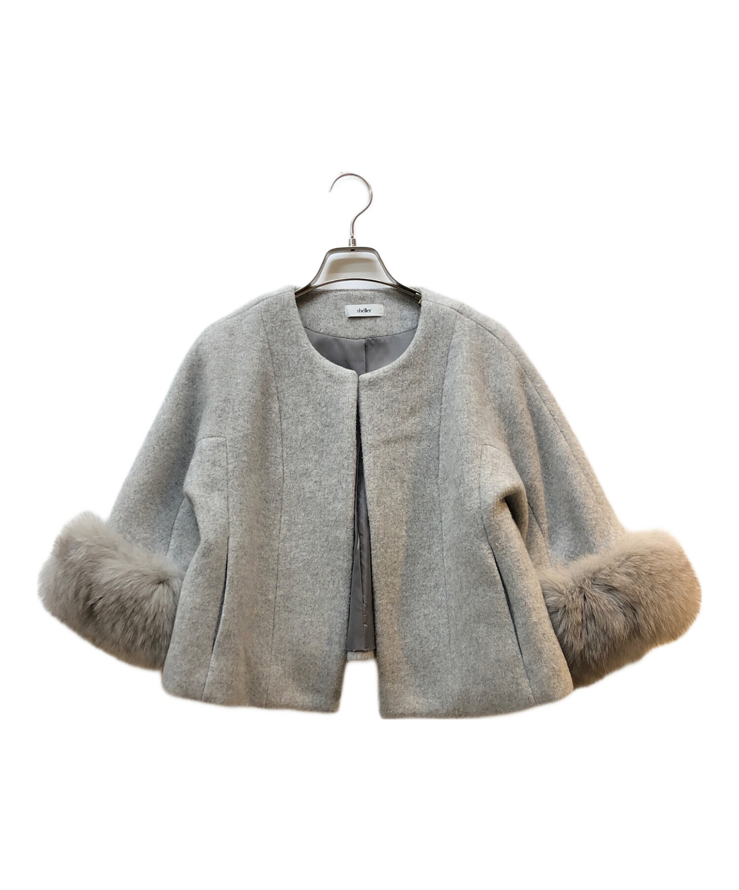 sheller シェリエ 2wayスリーブファーショートコート sheller シェリエ 2wayスリーブファーショートコート sheller シェリエ