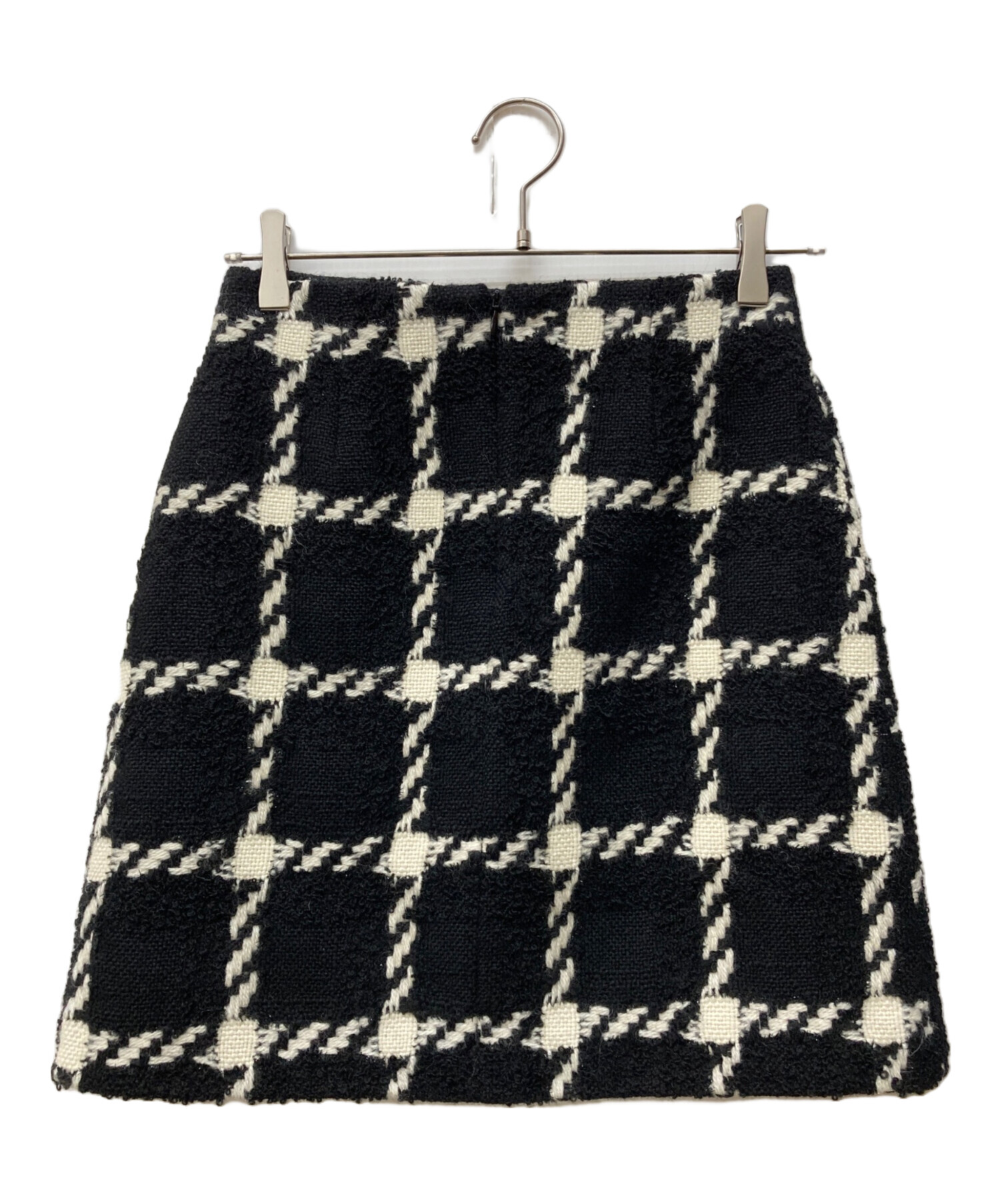 sheller スカートシェリエ　チェックツイードミニスカート　新品　M　未使用 中古・古着通販】sheller (シェリエ) チェックツィードミニスカート