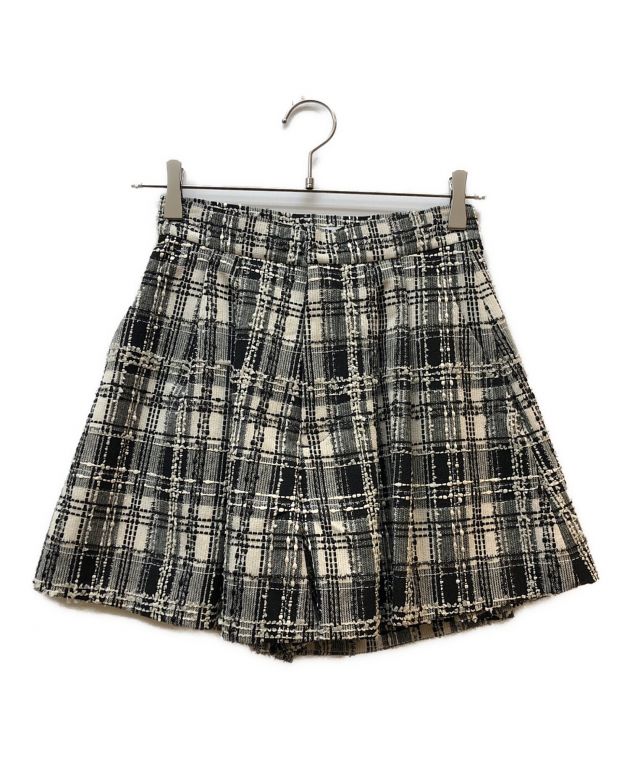 中古・古着通販】sheller (シェリエ) ツイードショートパンツ ブラック