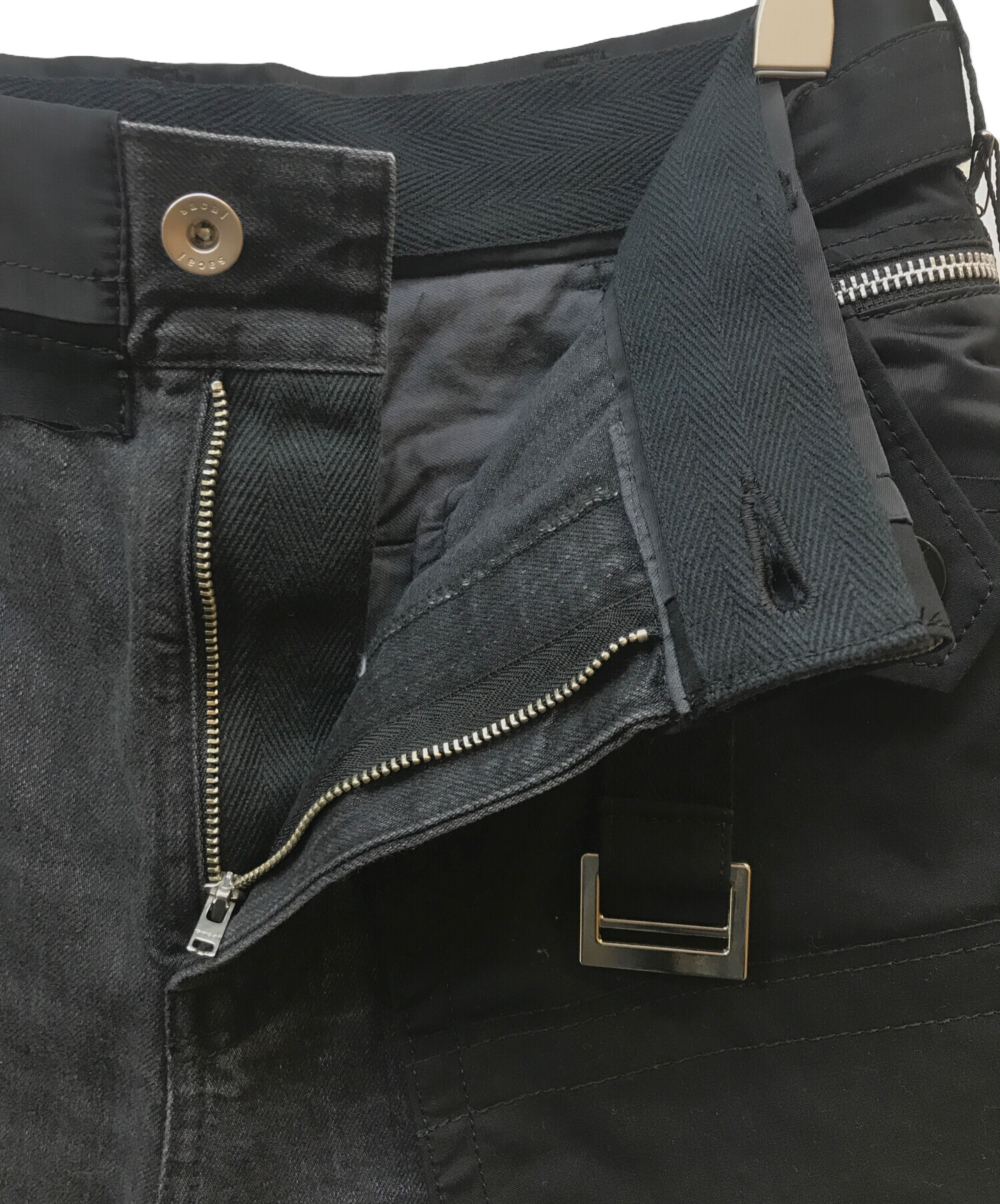中古・古着通販】sacai (サカイ) ベルト付レイヤードスリムデニム 