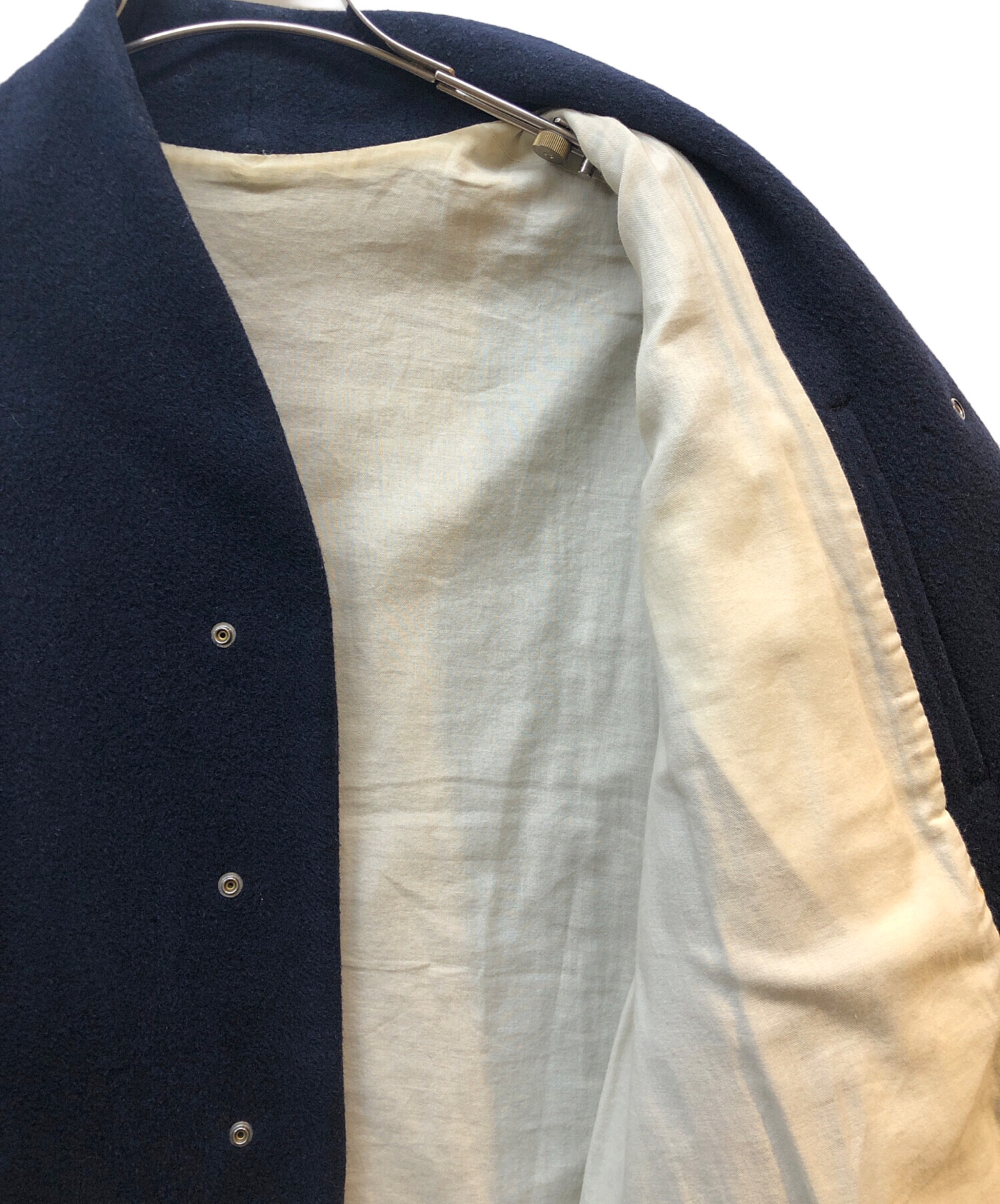 the Sakaki スタジャン Mサイズ ネイビー カシミア混紡