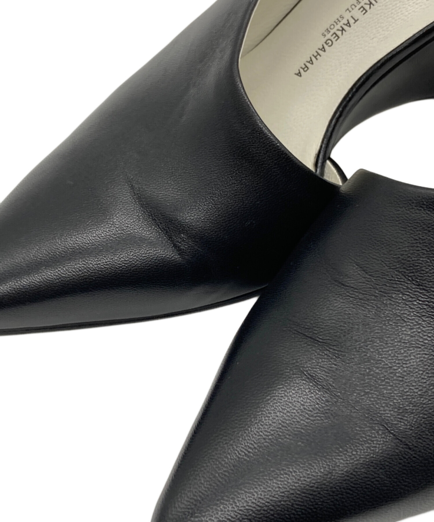 TOSHINOSUKE TAKEGAHARA レザーウェッジパンプス 23.5 TOSHINOSUKE TAKEGAHARA レザーウェッジパンプス 23.5