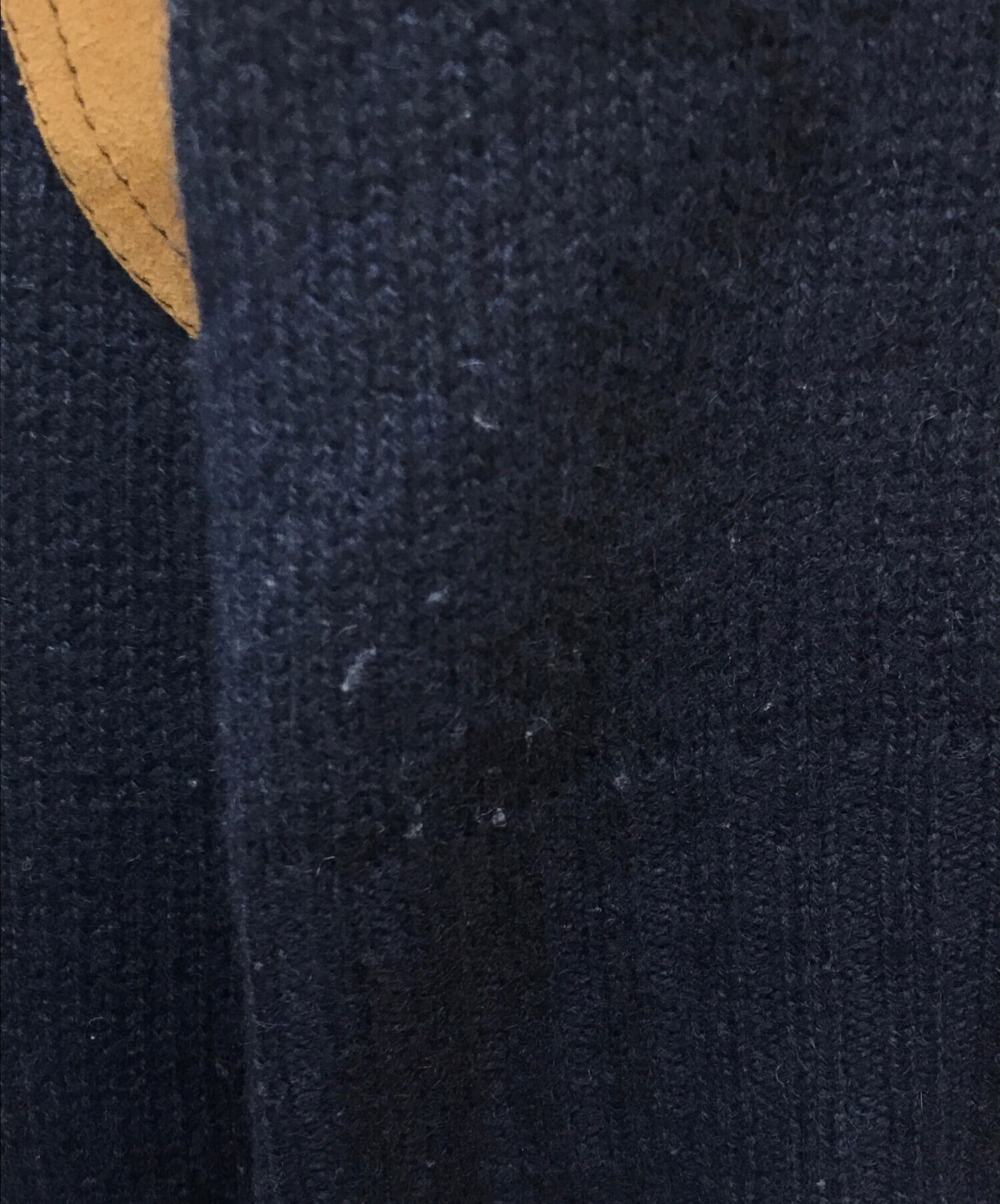 PRADA プラダ ニット ネイビー エルボーパッチ 中古・古着通販】PRADA (プラダ) エルボーパッチタートルネックニット