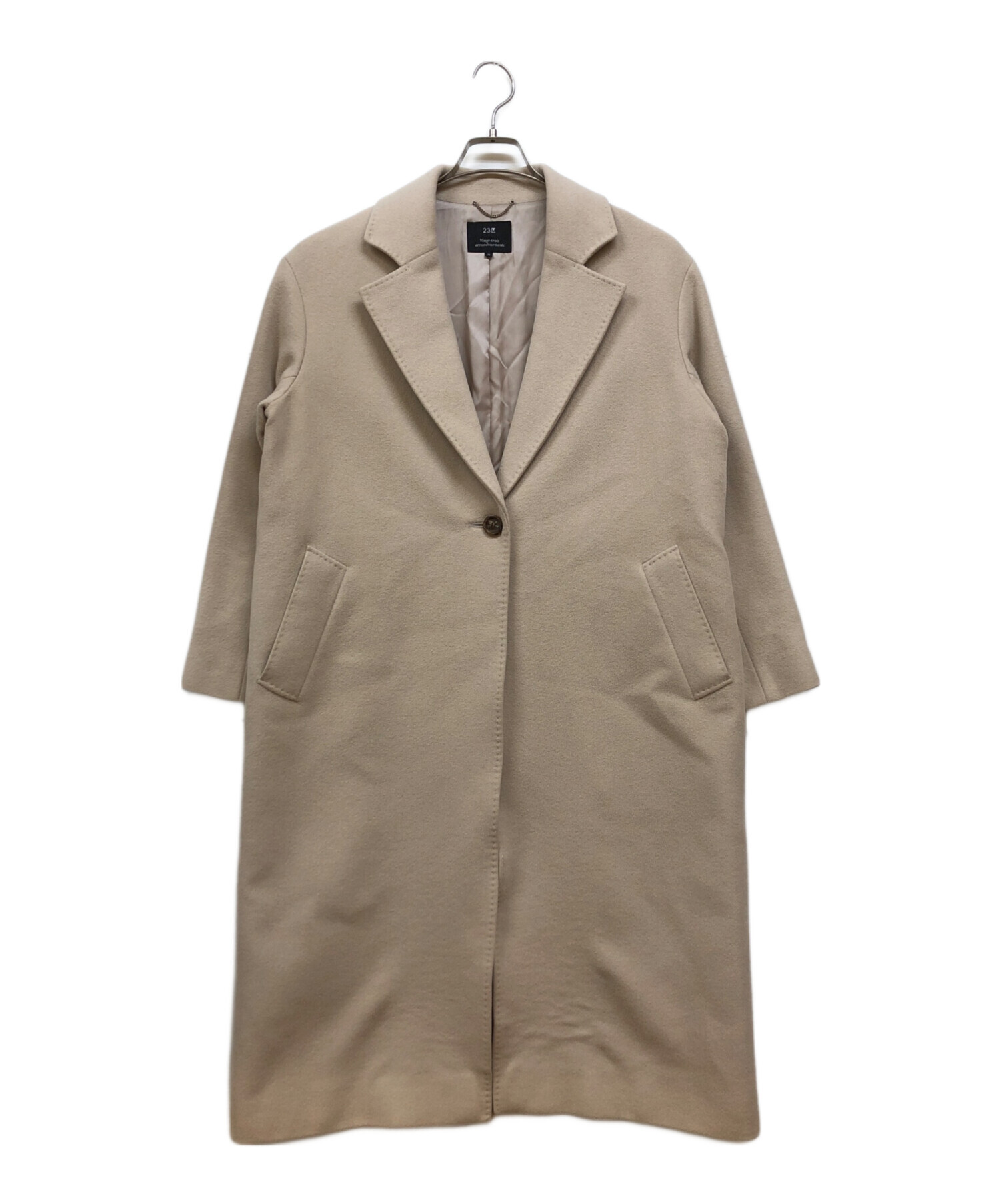 152u*美品 23区 ウールアンゴラビーバーチェスターコート 23区 ウールアンゴラビーバー ロング チェスターコート ウールアンゴラ