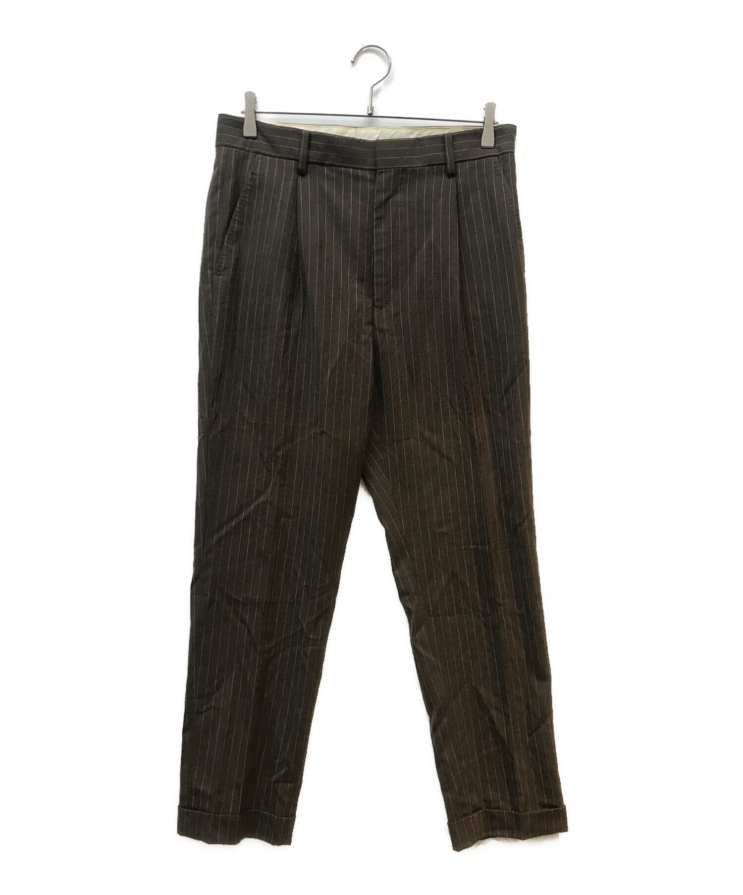 中古・古着通販】WACKO MARIA (ワコマリア) ストライプパンツ ブラウン