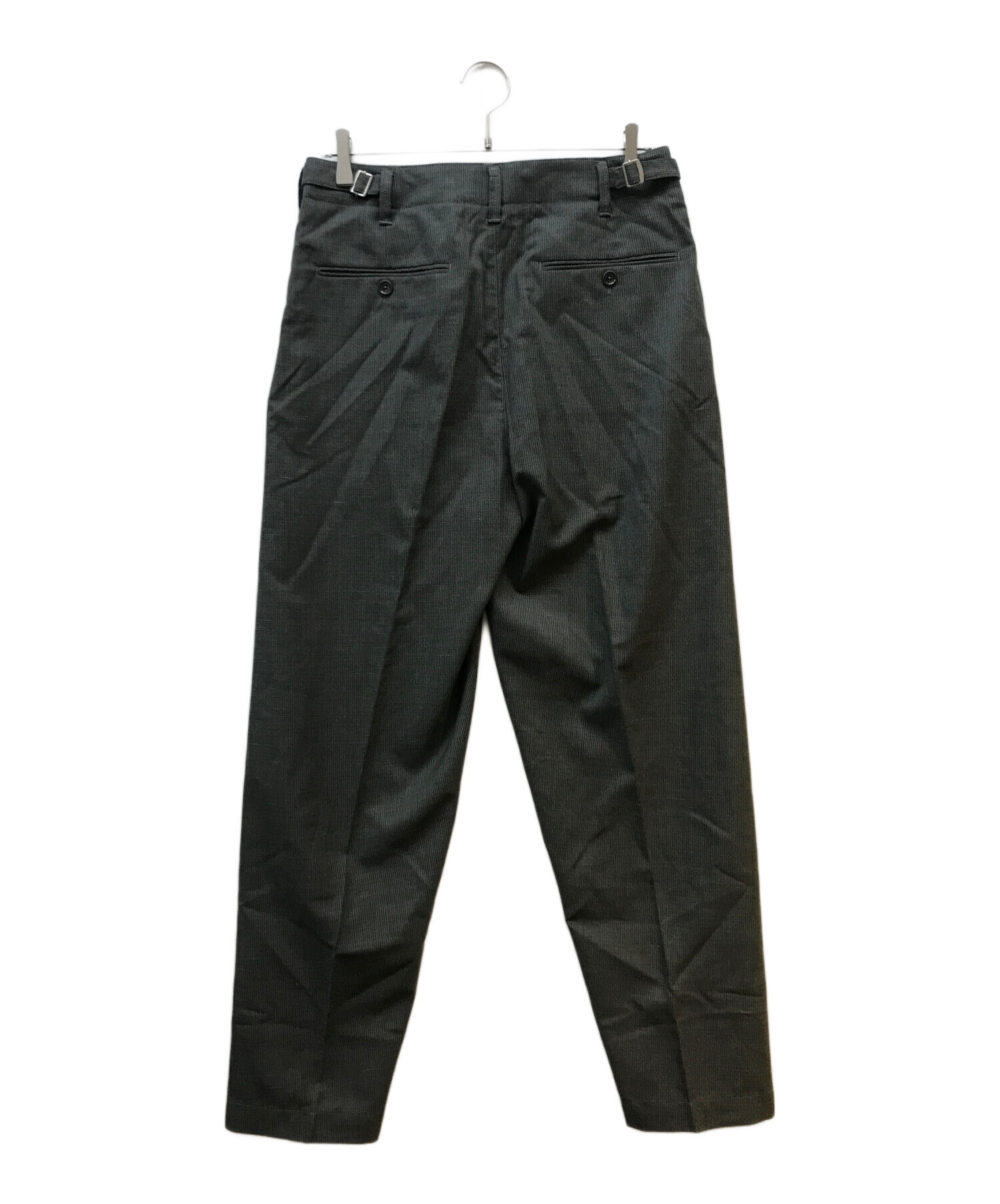 LEMAIRE サイドアジャスター ウール トラウザー 44 ブラック LEMAIRE