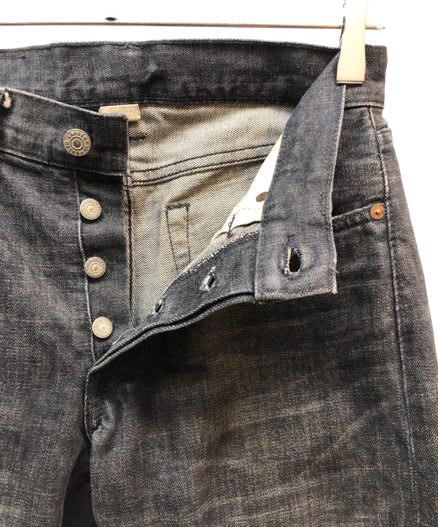中古・古着通販】RRL (ダブルアールエル) ブラックデニムパンツ 