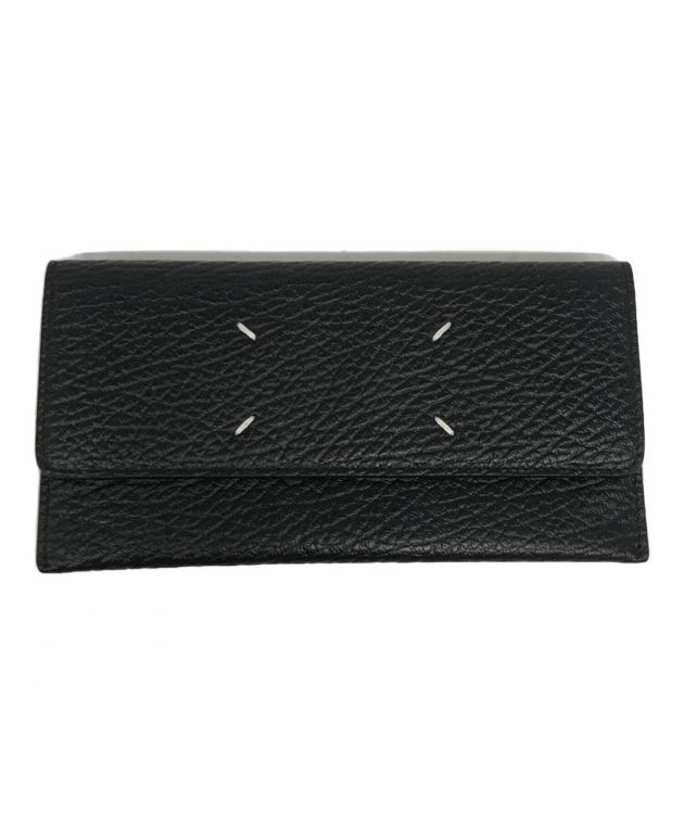 未使用 Maison Margiela マルジェラ　レザー長財布　ブラック　黒 中古・古着通販】Maison Margiela (メゾンマルジェラ) 長財布 ブラック