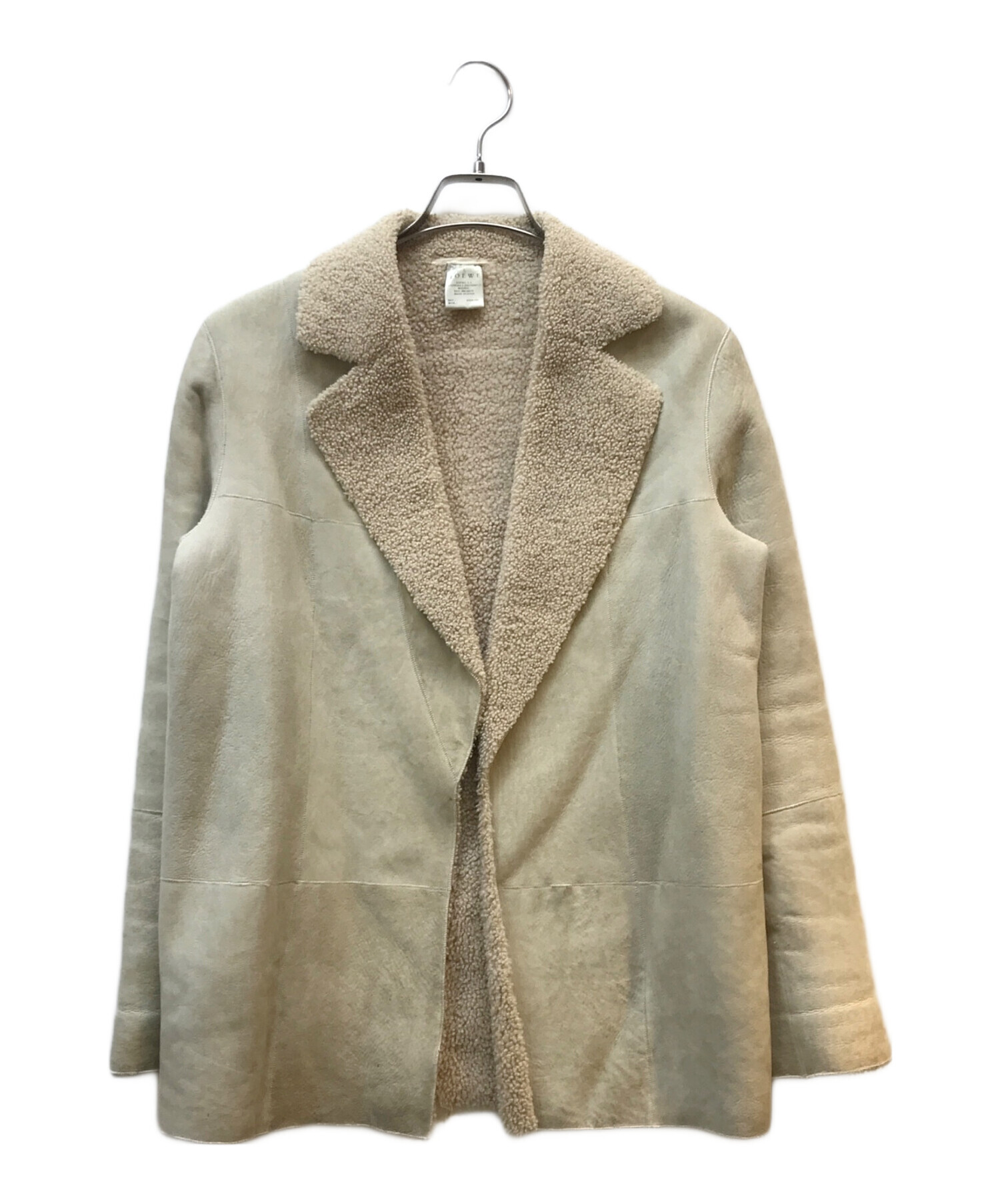 中古・古着通販】LOEWE (ロエベ) ムートントッパージャケット ベージュ