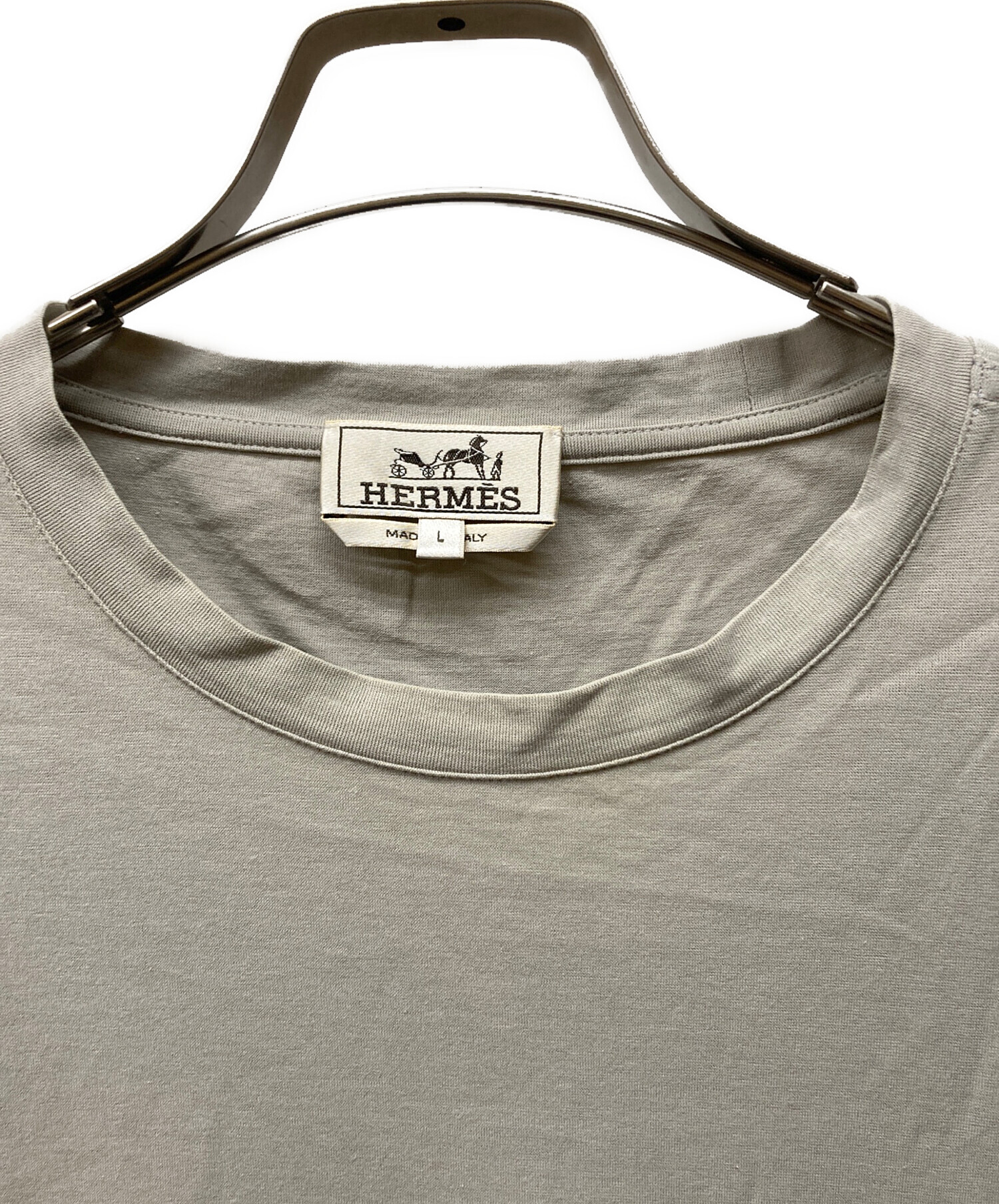 中古・古着通販】HERMES (エルメス) Tシャツ グレー サイズ:L 