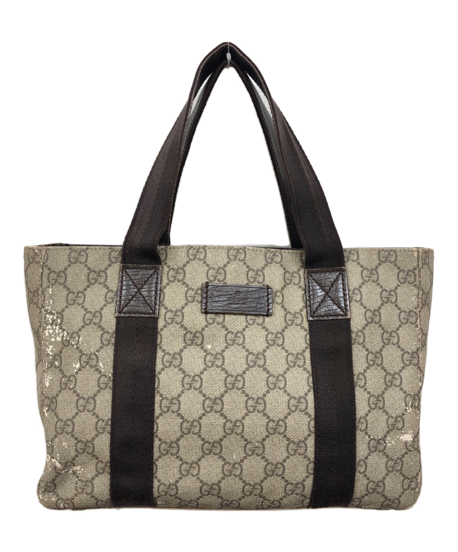 中古・古着通販】GUCCI (グッチ) GGスプリームハンドバッグ ベージュ 