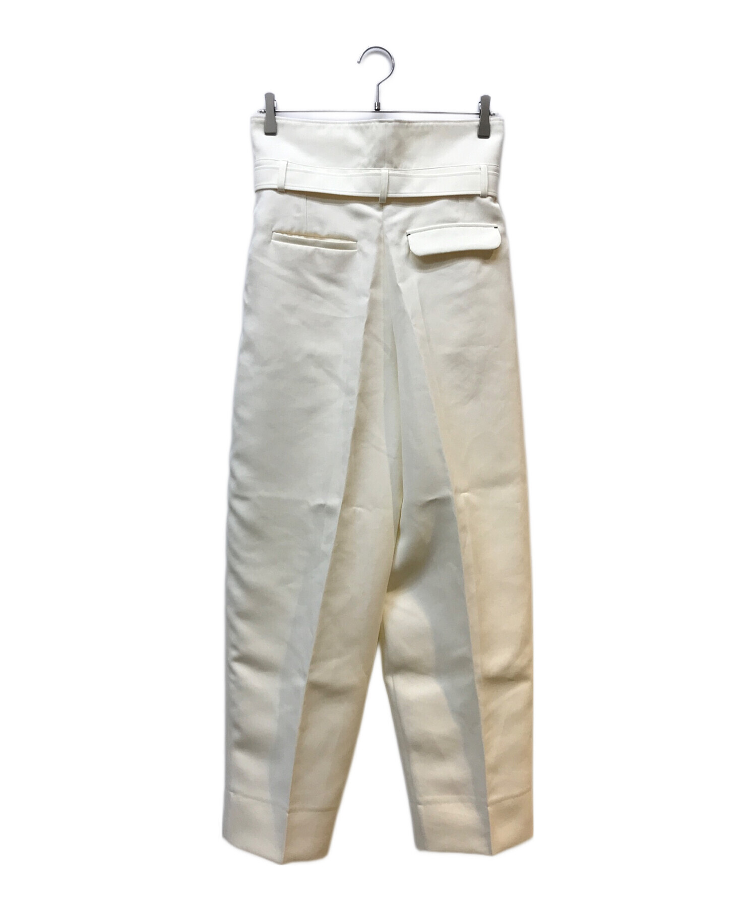 deres pants サイズ2 deres デレス リネン ベージュ ワイドパンツ