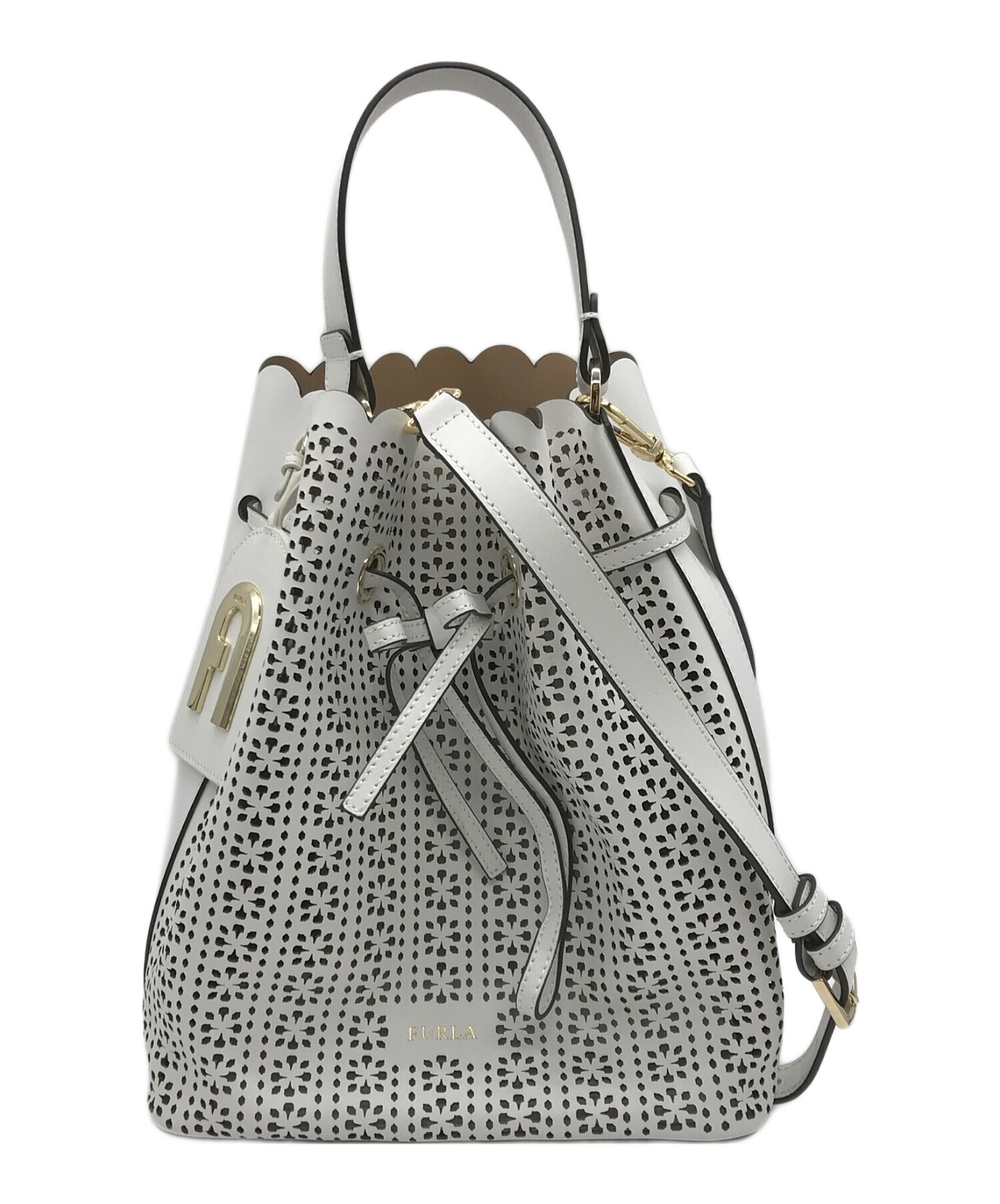中古・古着通販】FURLA (フルラ) コスタンザカットワークバッグ 