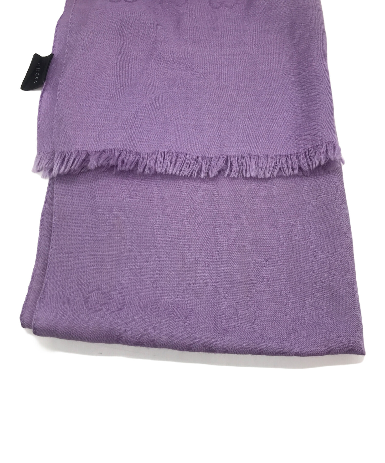 中古・古着通販】GUCCI (グッチ) ウールシルク GGストール パープル