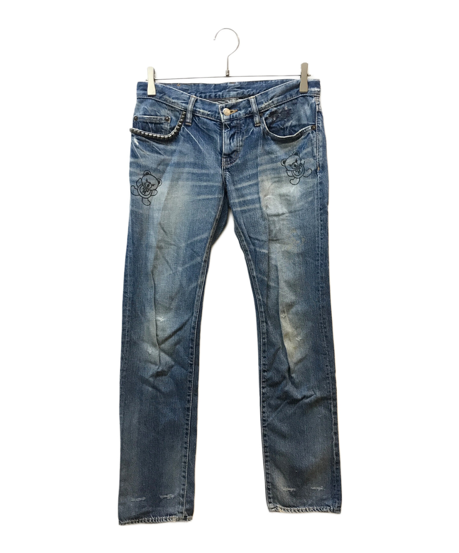 ヒステリックグラマー プリント インディゴ デニム - 中古・古着通販