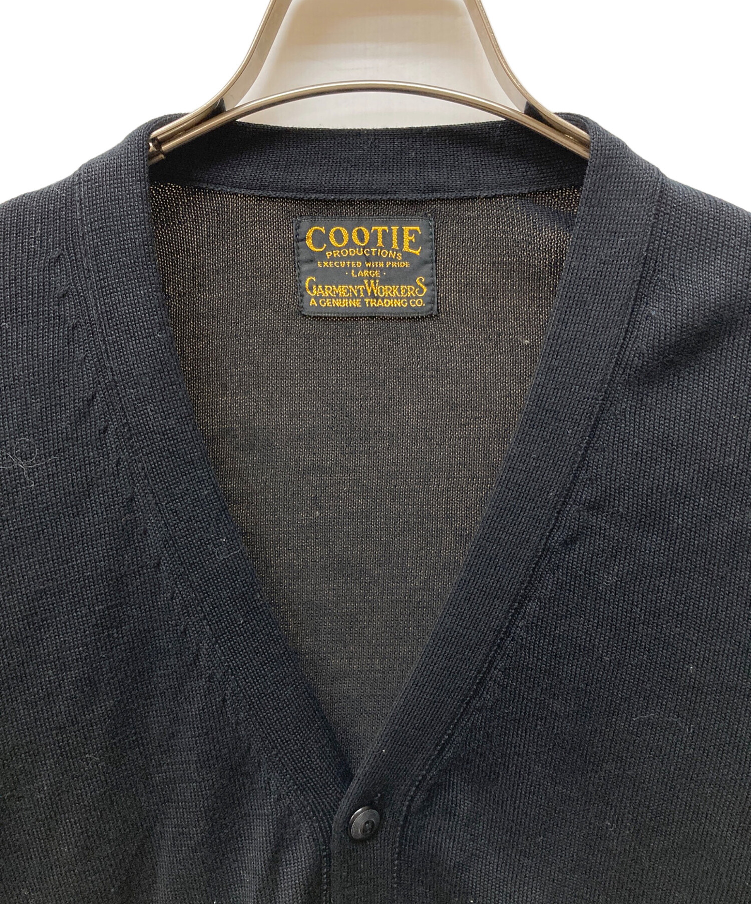 中古・古着通販】COOTIE (クーティー) Vネックカーディガン ブラック 