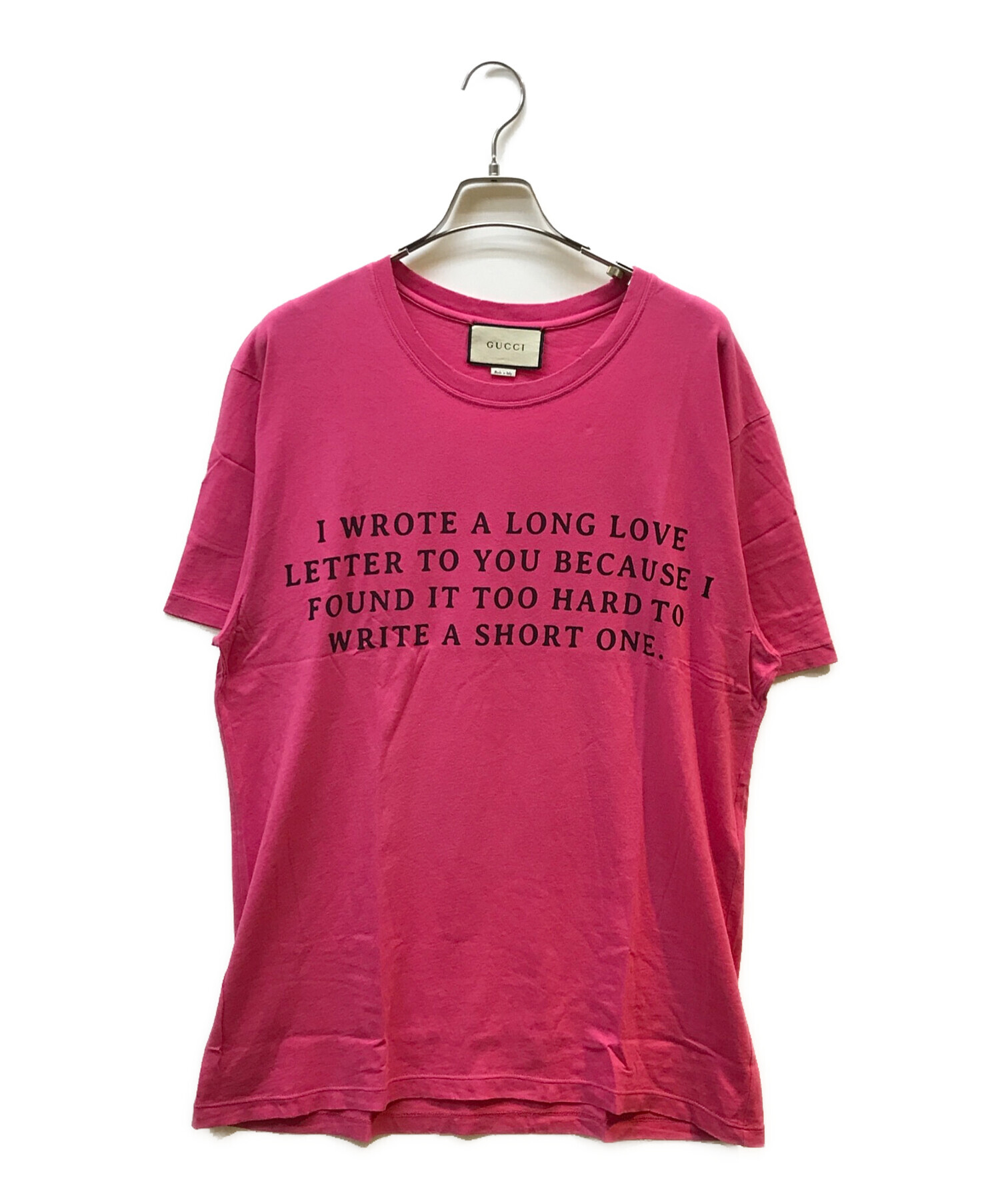 中古・古着通販】GUCCI (グッチ) 18SS メッセージプリントTシャツ 