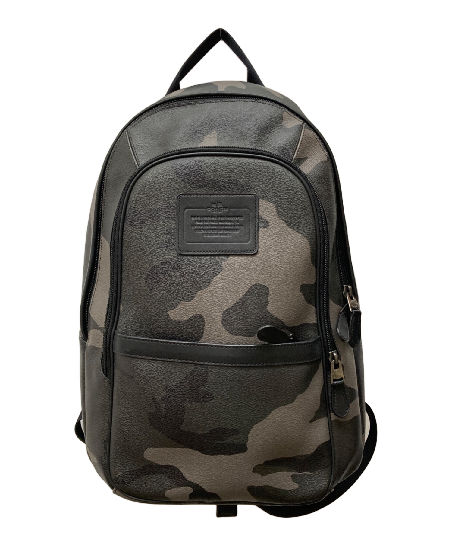 中古・古着通販】COACH (コーチ) カモフラバックパック グレー  