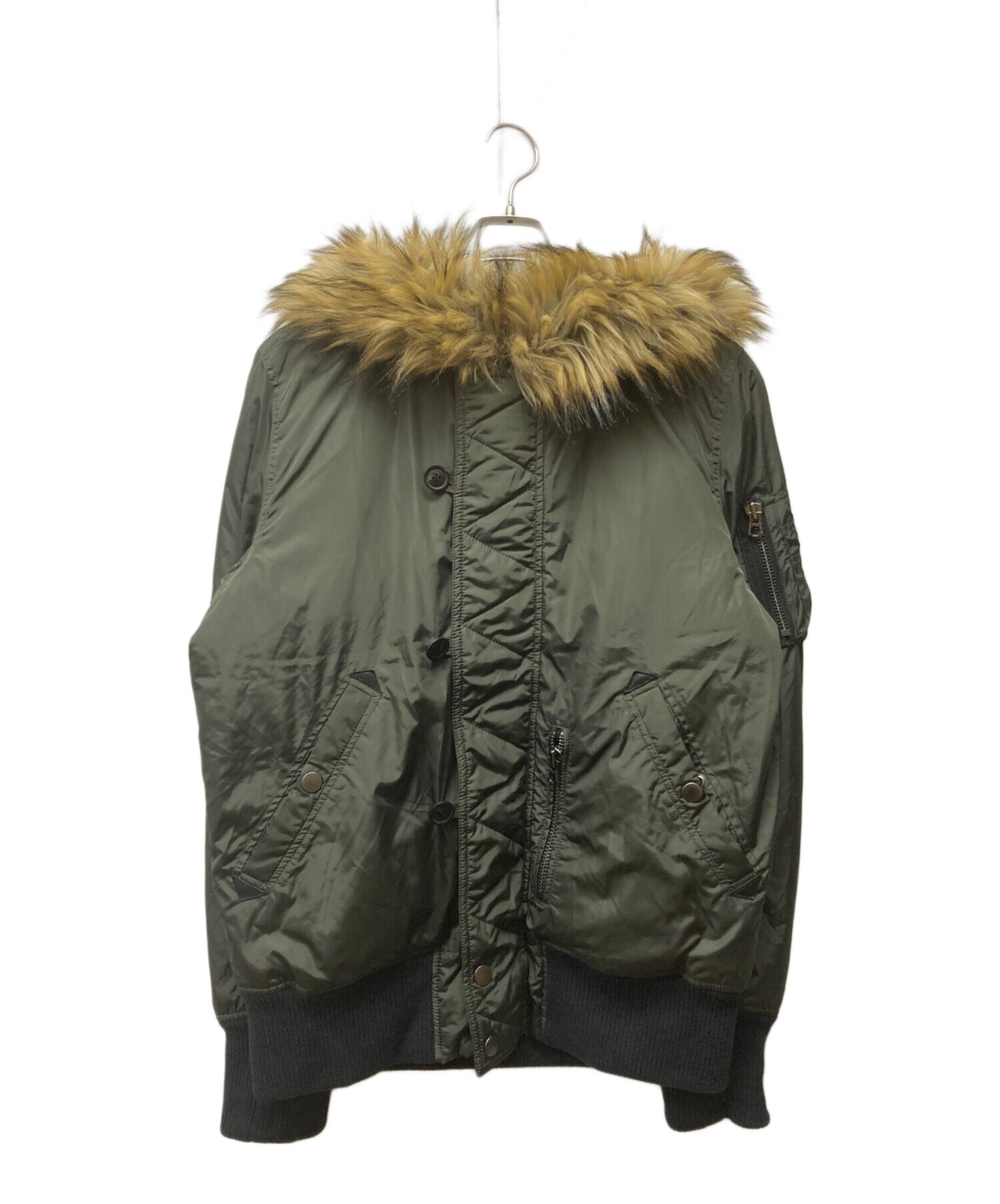 中古・古着通販】DIESEL (ディーゼル) モッズジャケット グリーン 