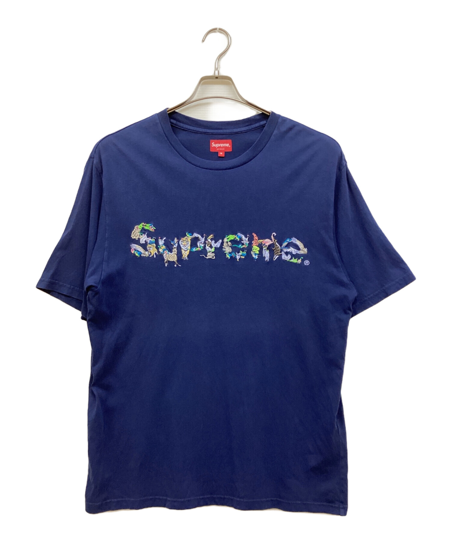Supreme Cursive S/S Top ネイビー Tシャツ M
