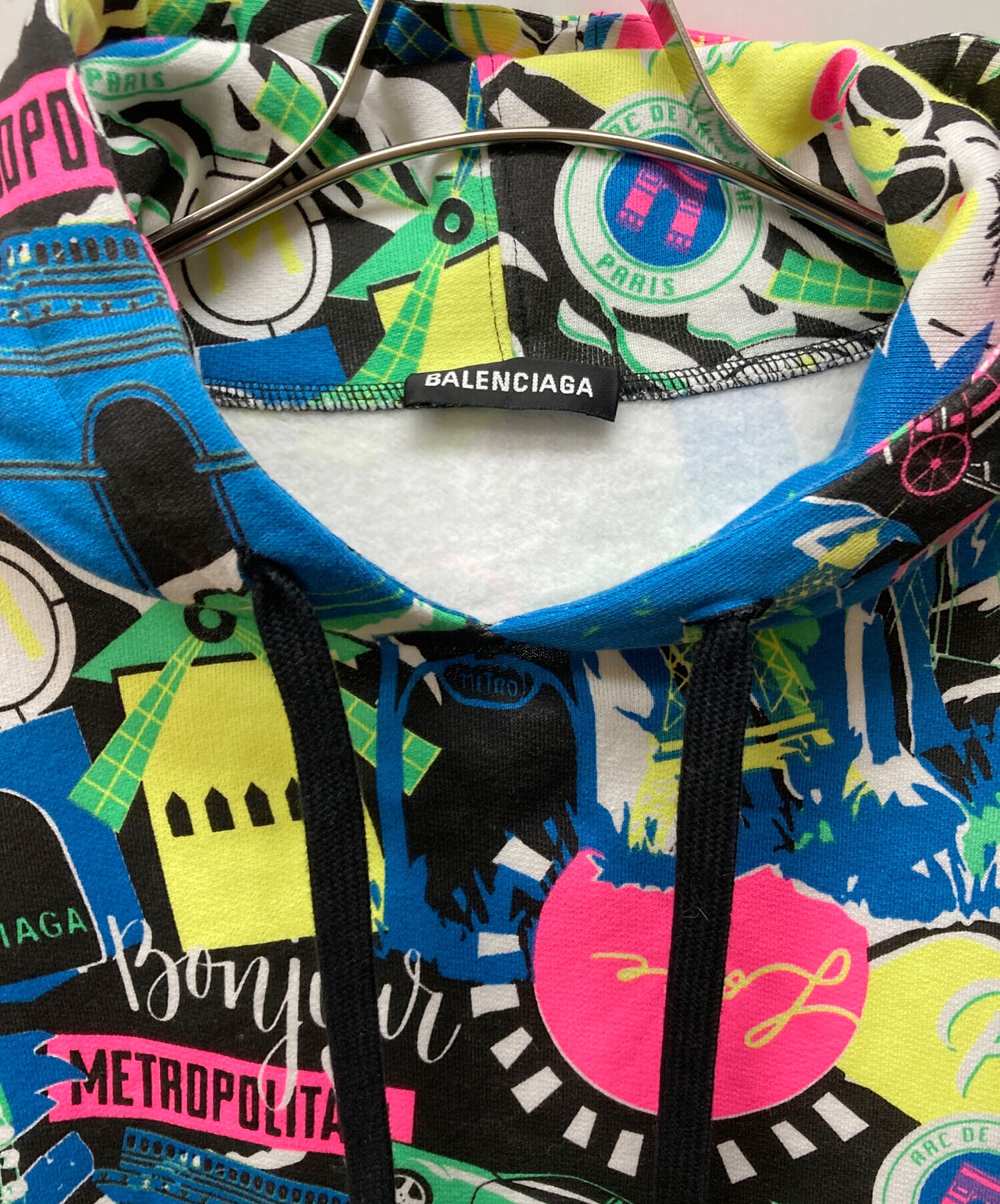 中古・古着通販BALENCIAGA (バレンシアガ) 総柄マルチロゴパーカー