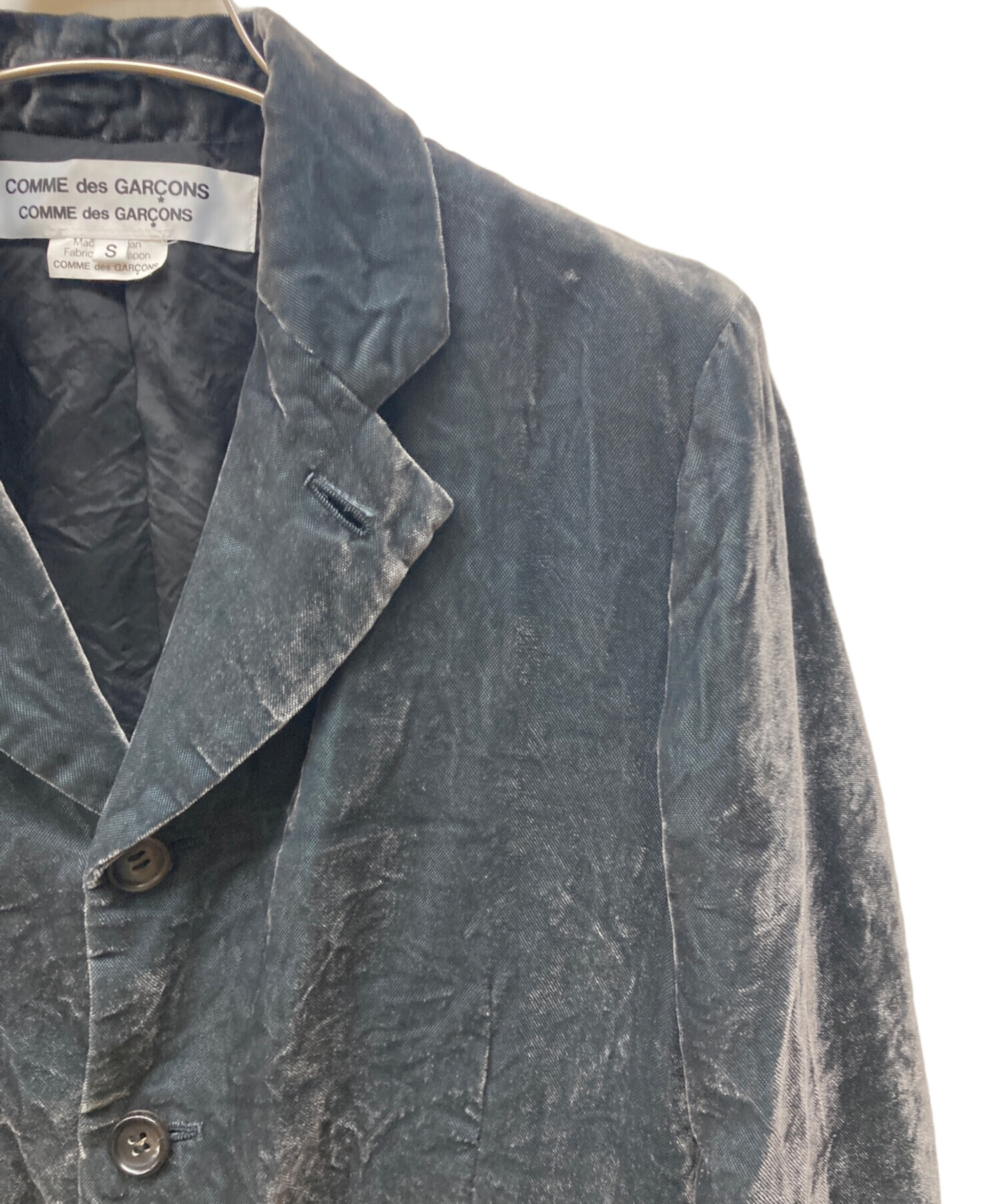 ヴィンテージ comme des garçons ベロア素材ブルゾン 白銀　美品 中古・古着通販】COMME des GARCONS COMME des GARCONS
