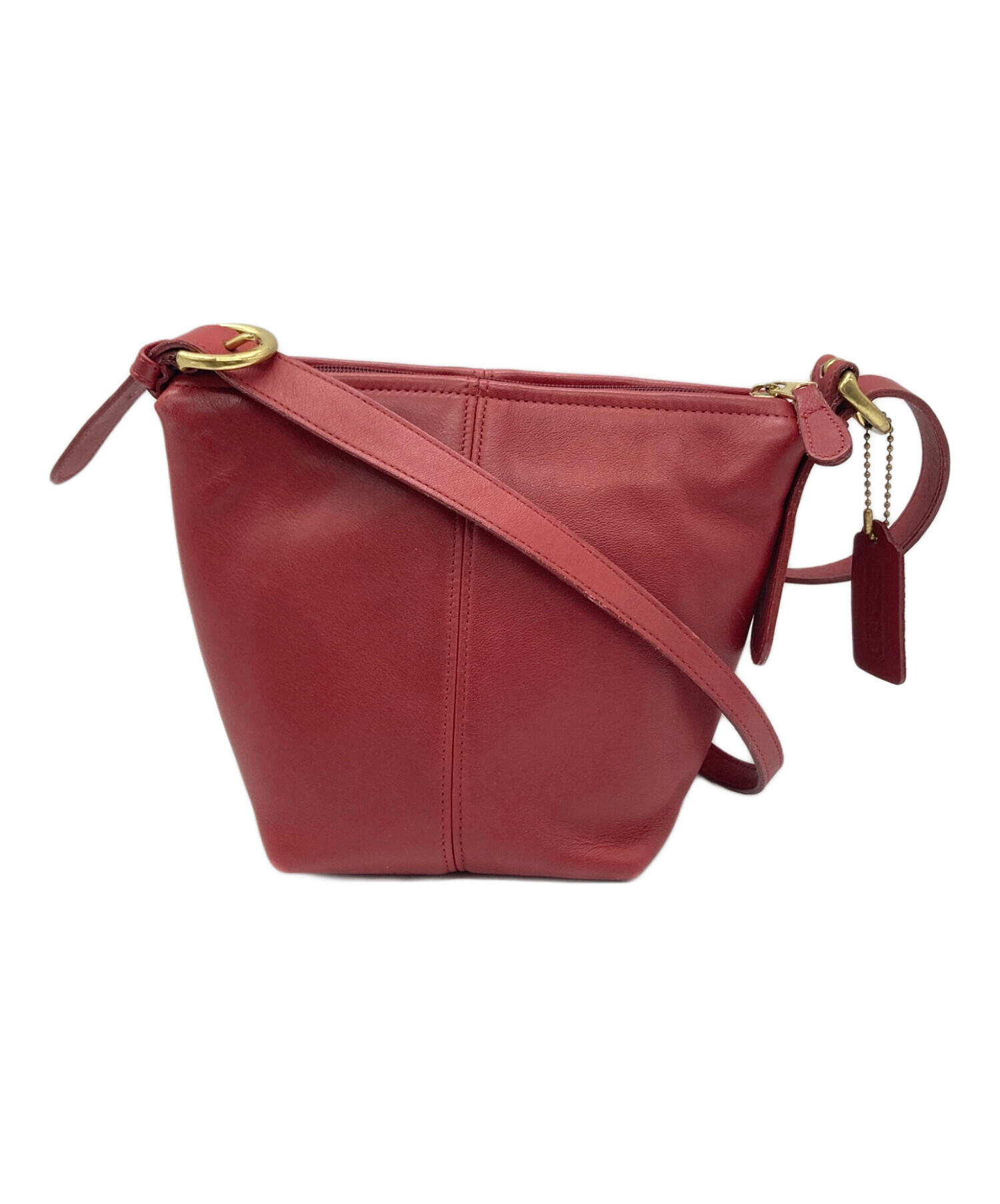 中古・古着通販】COACH (コーチ) オールドミニショルダーバッグ レッド 